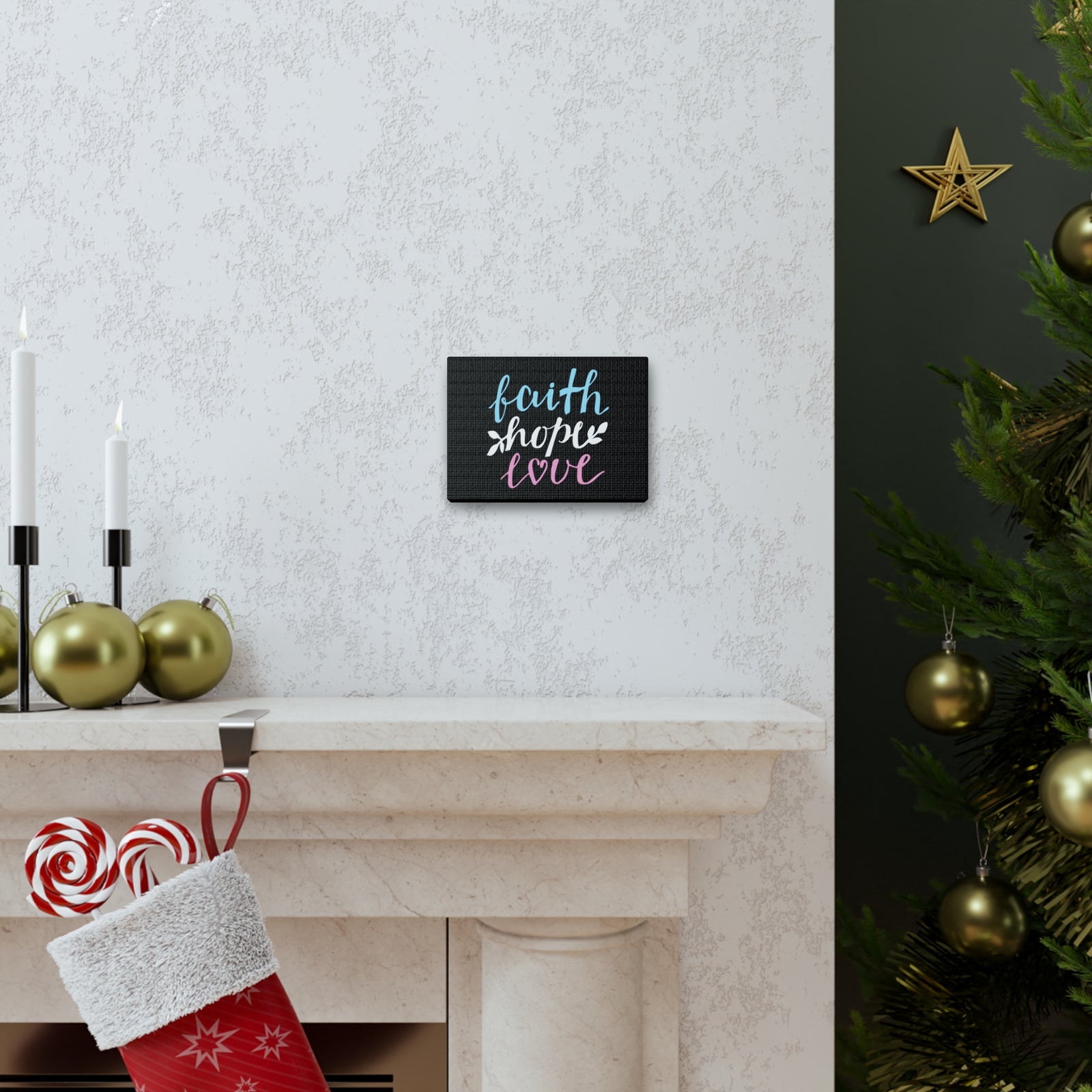 Scripture Walls Faith Hope Love Colors 1 Corinthians 13:13 Christian Wall Art Bible Verse Print Ready To Hang-Express Your Love Gifts