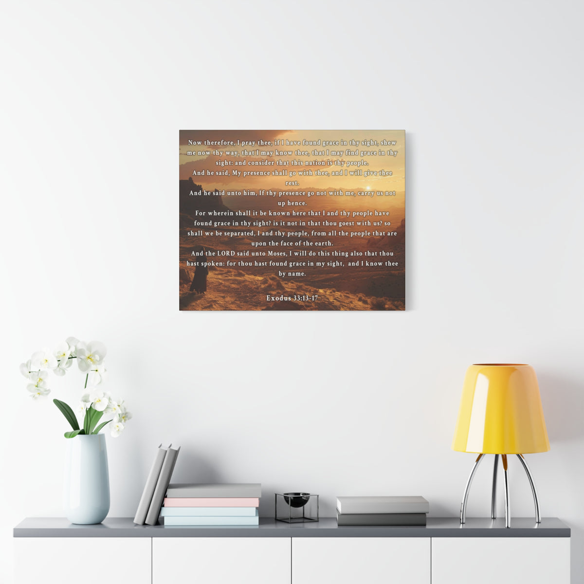 Scripture Walls Exodus 33:13-17 KJV Christian Wall Art Print Ready to Hang Unframed-Express Your Love Gifts