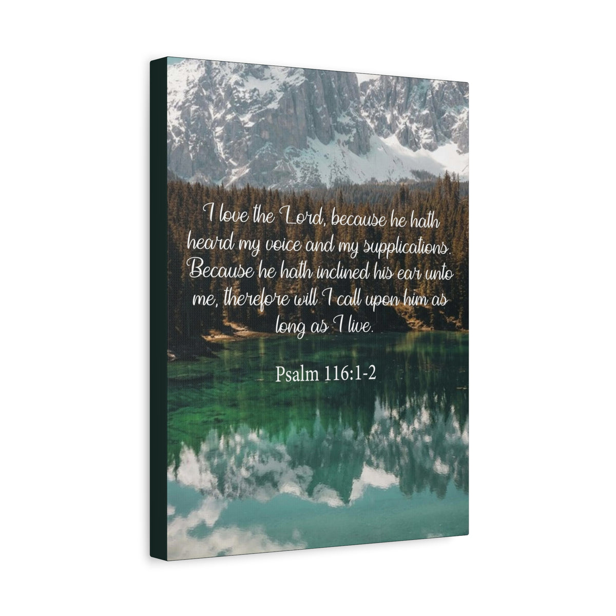 Bible Verse Canvas I Love The Lord Psalm 116:1-2 Christian Home Décor Wall Art Scripture Ready to Hang Faith Print-Express Your Love Gifts