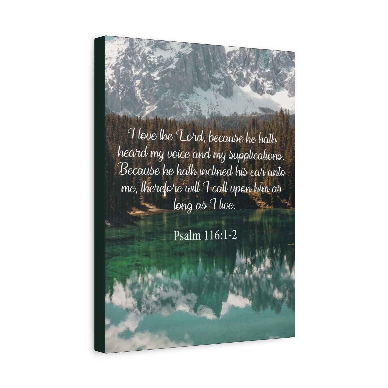 Bible Verse Canvas I Love The Lord Psalm 116:1-2 Christian Home Décor Wall Art Scripture Ready to Hang Faith Print-Express Your Love Gifts