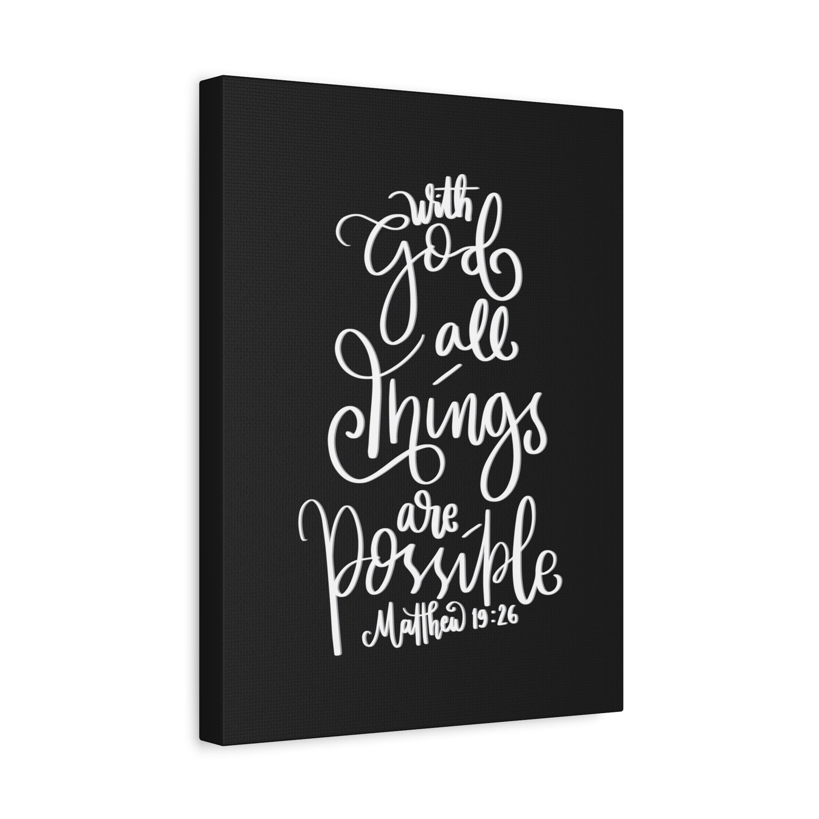 Scripture Walls All Things Are Possible Matthew 19:26 Bible Verse Canvas Christian Wall Art Ready to Hang-Express Your Love Gifts