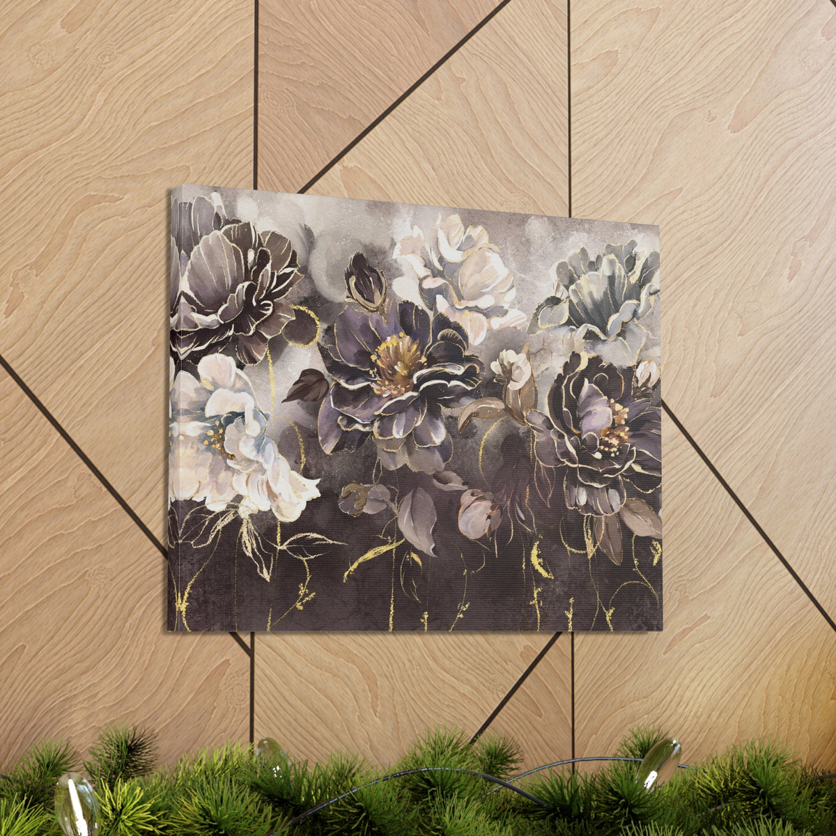 Oil Painting With Flower Rose & Leaves Flower Canvas Wall Art for Home Decor Ready-to-Hang-Express Your Love Gifts