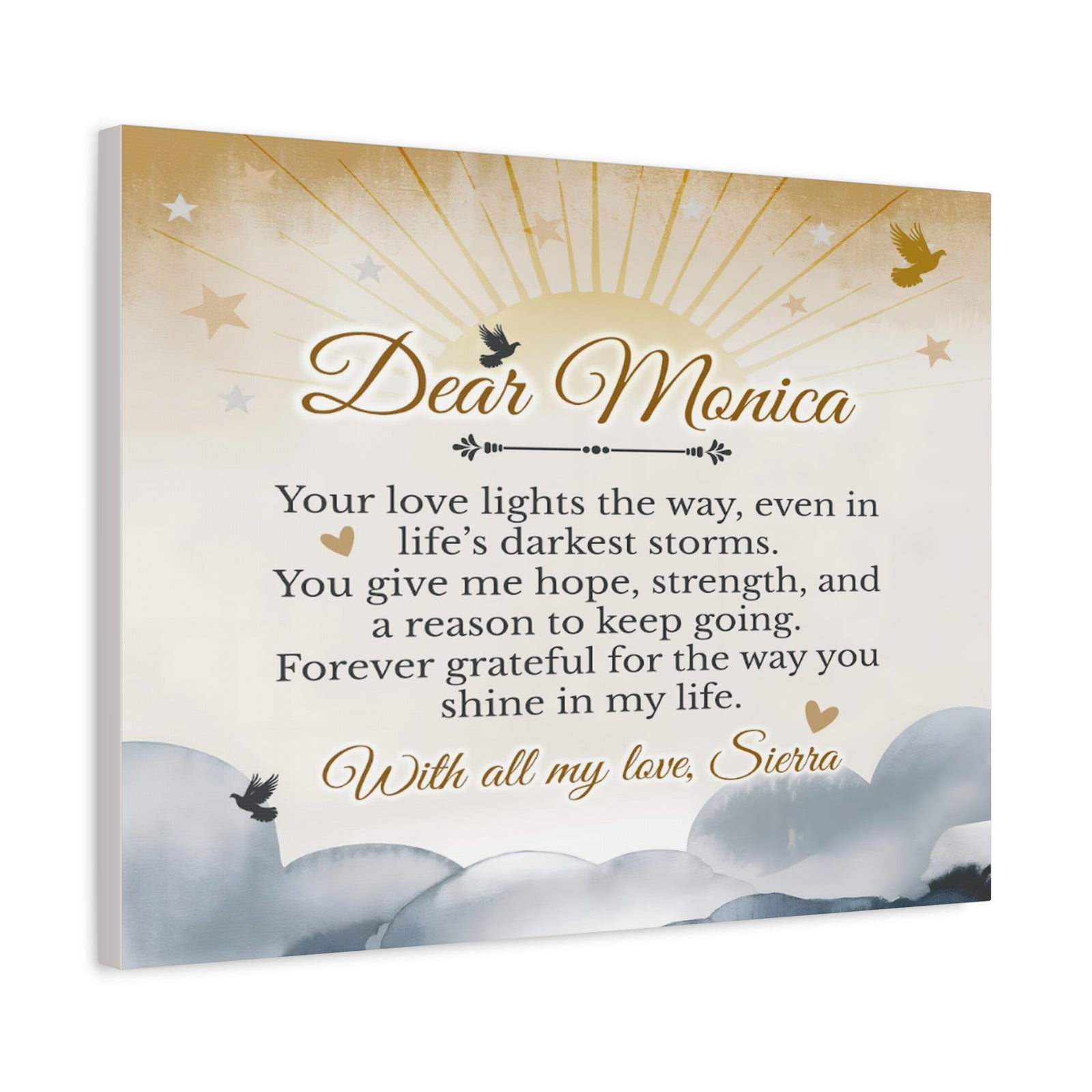 Personalized My Guiding Light Custom Canvas Wall Art-Express Your Love Gifts