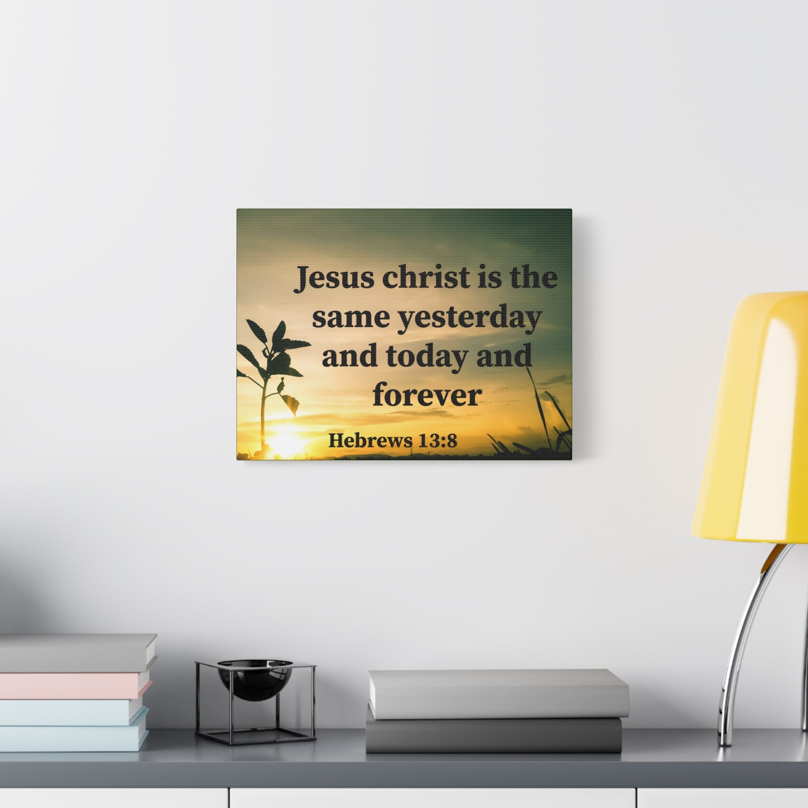 Scripture Walls Today And Forever Hebrews 13:8 Bible Verse Canvas Christian Wall Art Ready to Hang