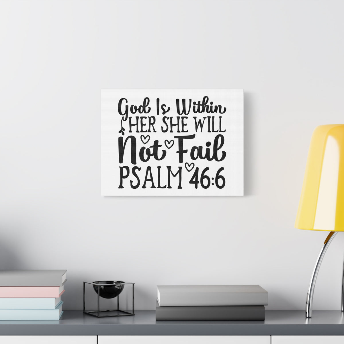 Scripture Walls God Is Within Psalm 46:6 Bible Verse Canvas Christian Wall Art Ready to Hang-Express Your Love Gifts