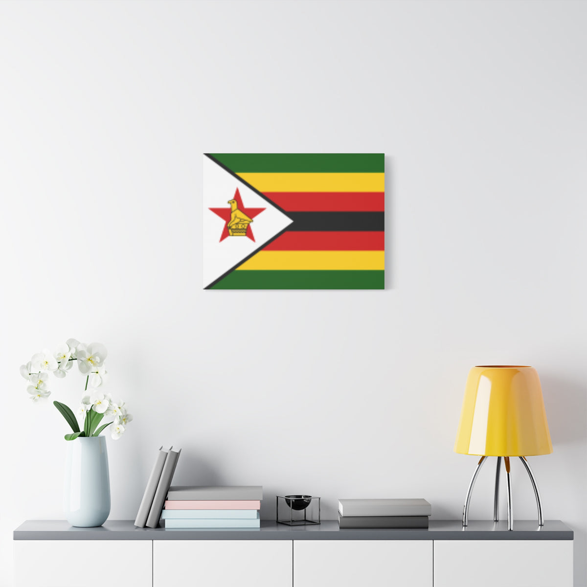 Zimbabwe Country Flag Canvas Vibrant Wall Art Unframed Home Decor-Express Your Love Gifts