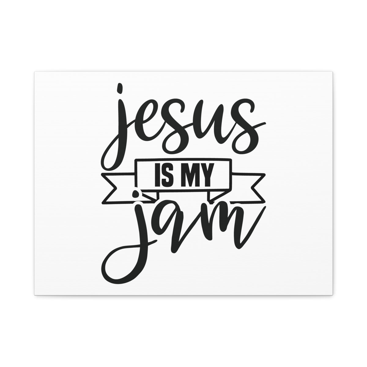 Scripture Canvas Jesus Is My Jam Psalm 27:12 Christian Wall Art Bible Verse Print Ready to Hang-Express Your Love Gifts