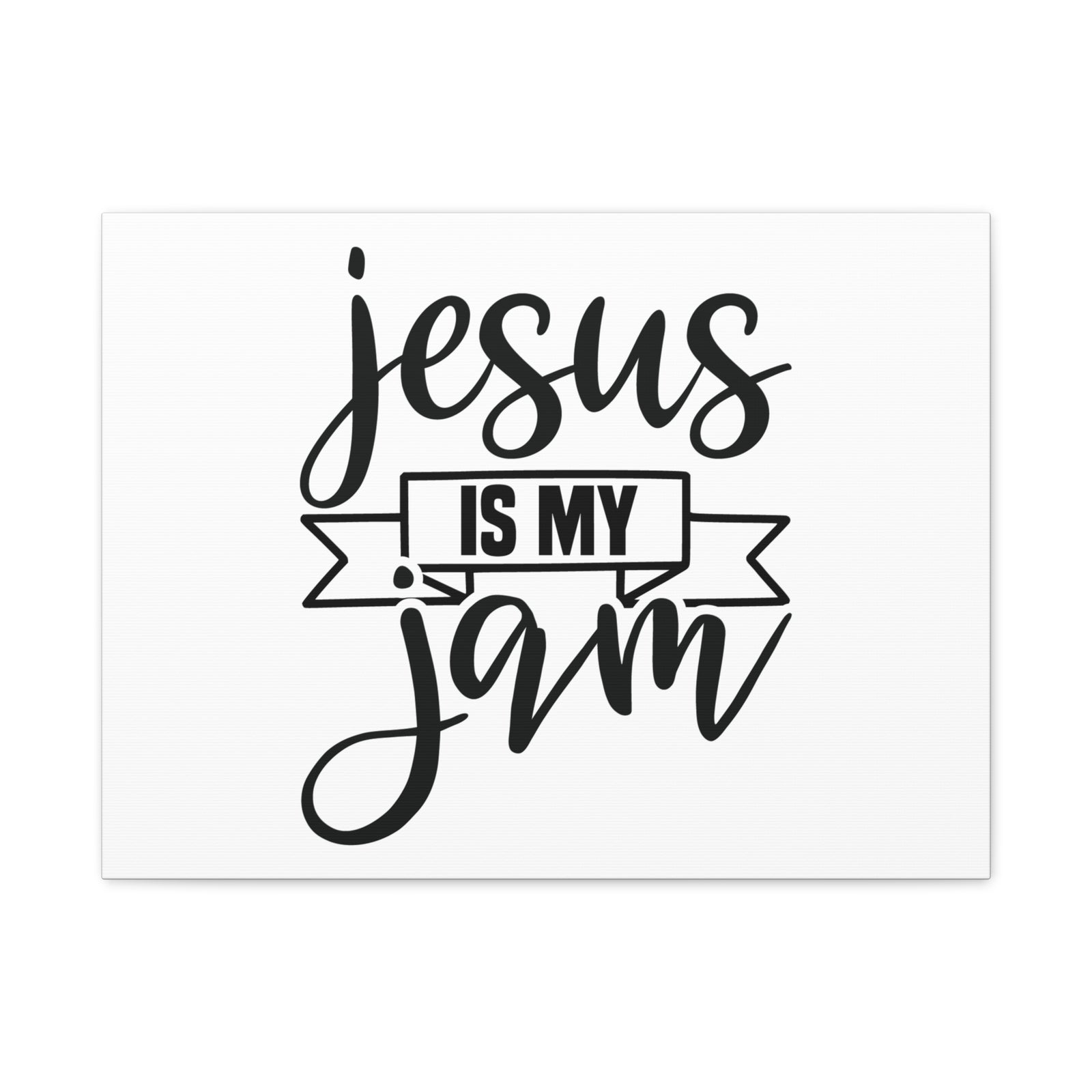 Scripture Canvas Jesus Is My Jam Psalm 27:12 Christian Wall Art Bible Verse Print Ready to Hang-Express Your Love Gifts