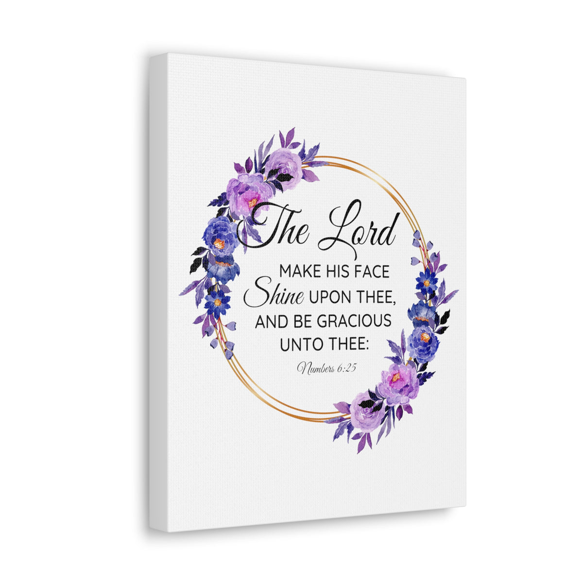 Scripture Walls Numbers 6:25 Shine Upon Thee Bible Verse Canvas Christian Wall Art Ready to Hang Unframed-Express Your Love Gifts