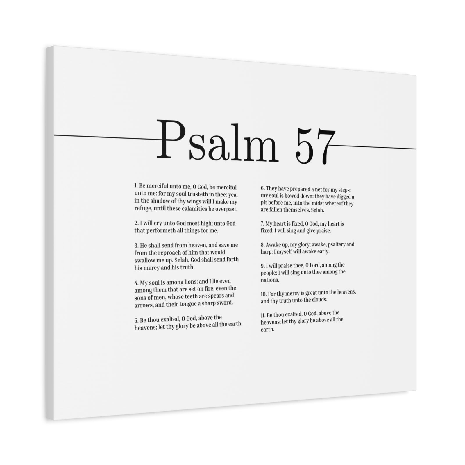 Scripture Canvas His Mercy And His Truth Psalm 57 Christian Wall Art Bible Verse Print Ready to Hang-Express Your Love Gifts