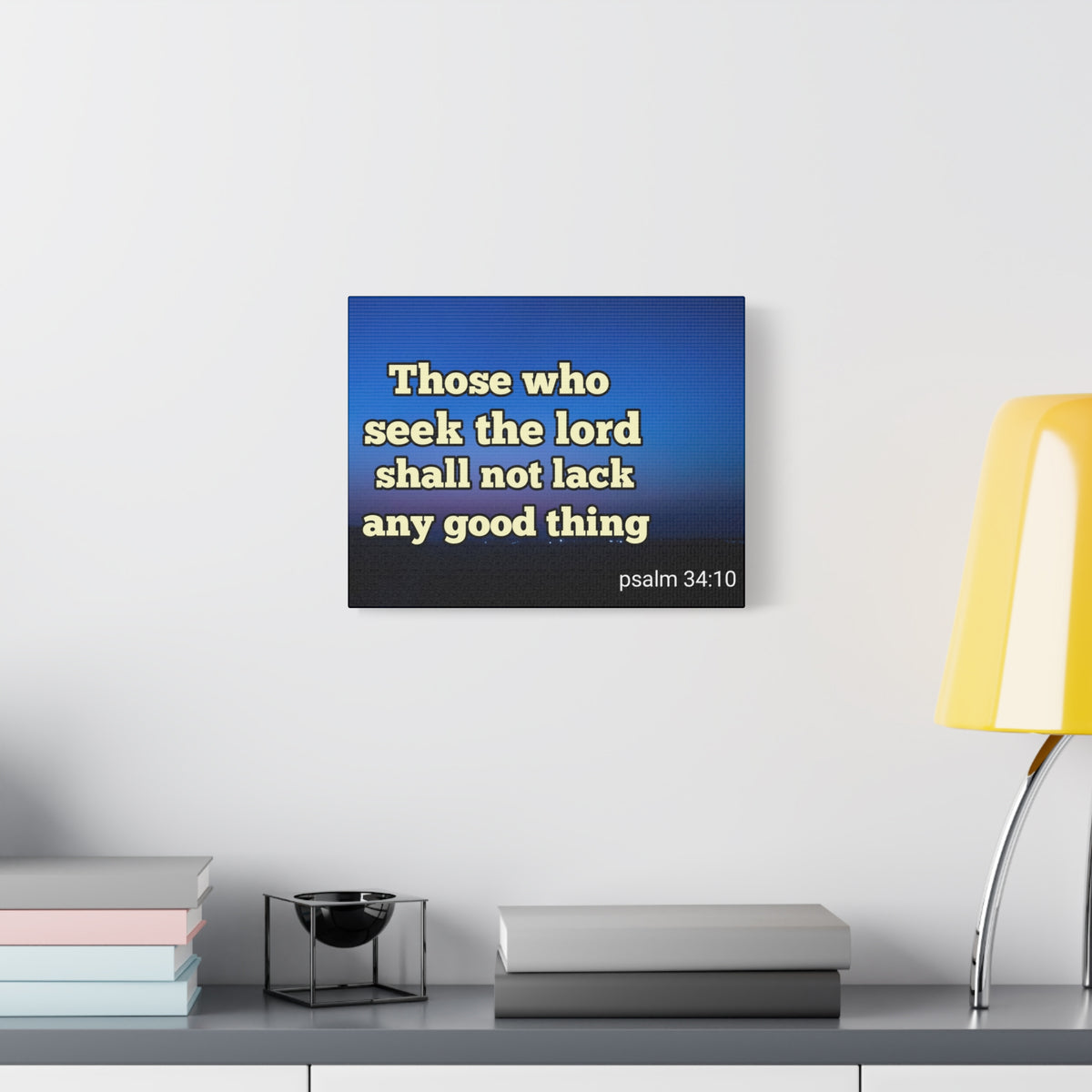 Scripture Walls Seek The Lord Psalm 34:10 Bible Verse Canvas Christian Wall Art Ready to Hang-Express Your Love Gifts