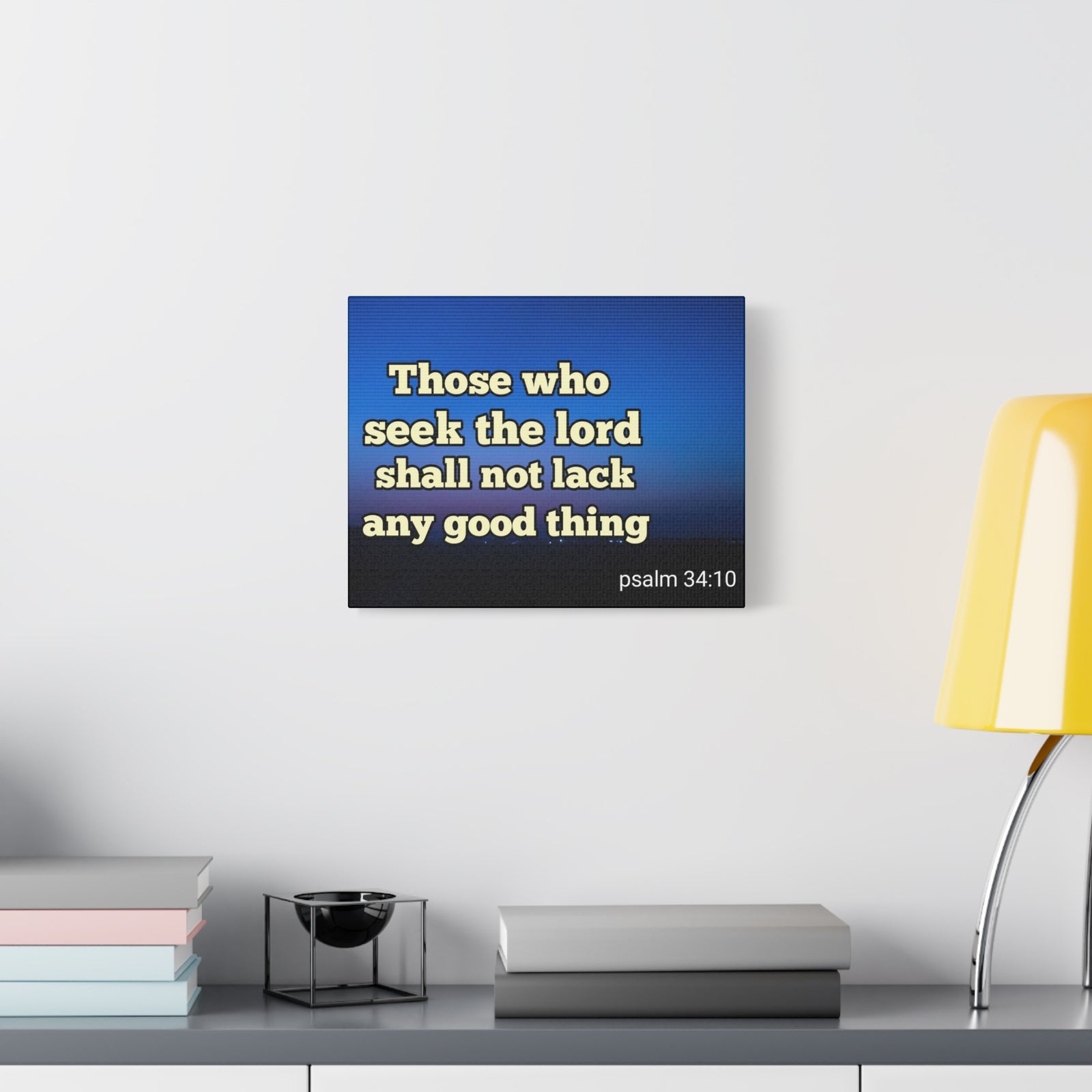 Scripture Walls Seek The Lord Psalm 34:10 Bible Verse Canvas Christian Wall Art Ready to Hang-Express Your Love Gifts
