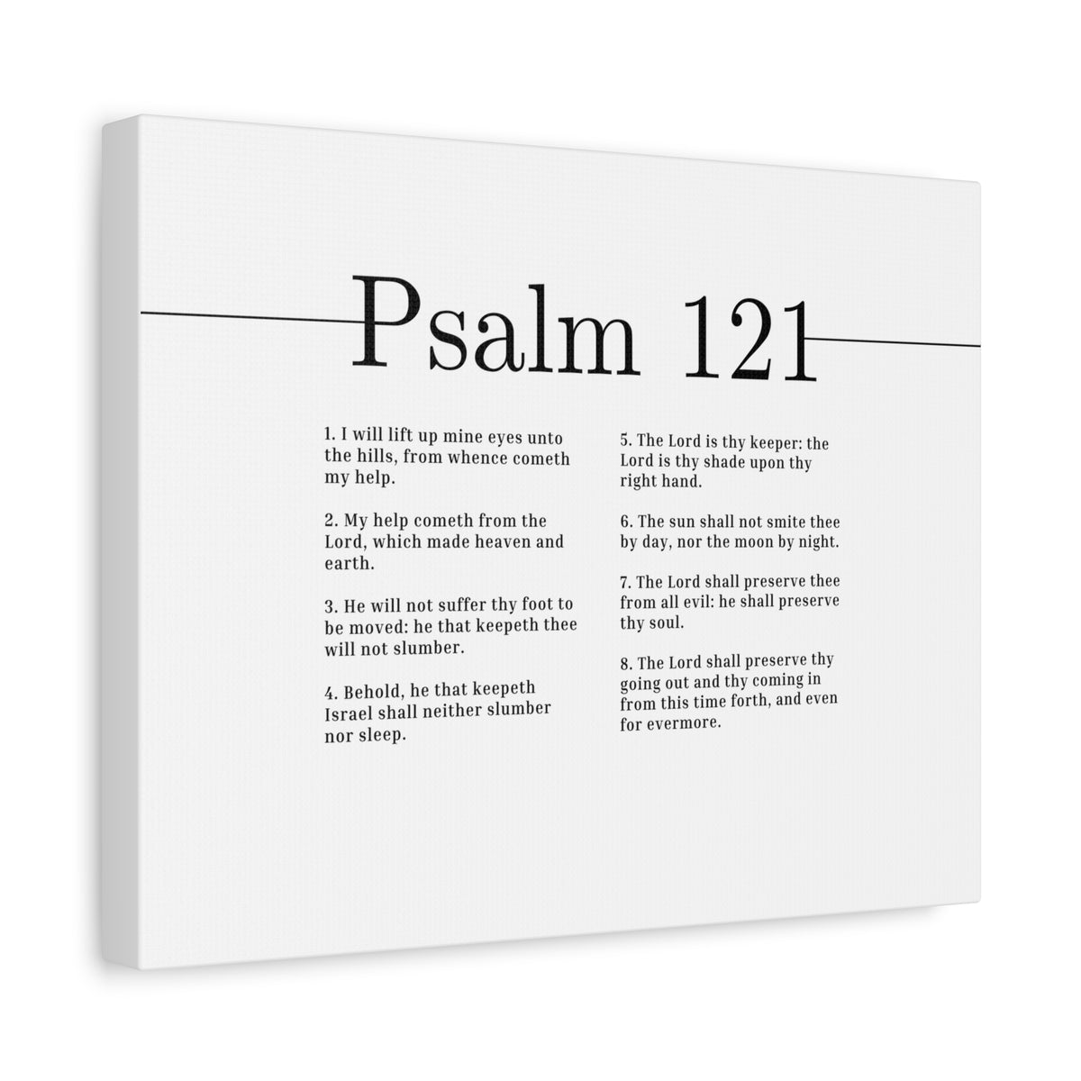 Scripture Canvas The Lord Shall Preserve Psalm 121 Christian Wall Art Bible Verse Print Ready to Hang-Express Your Love Gifts
