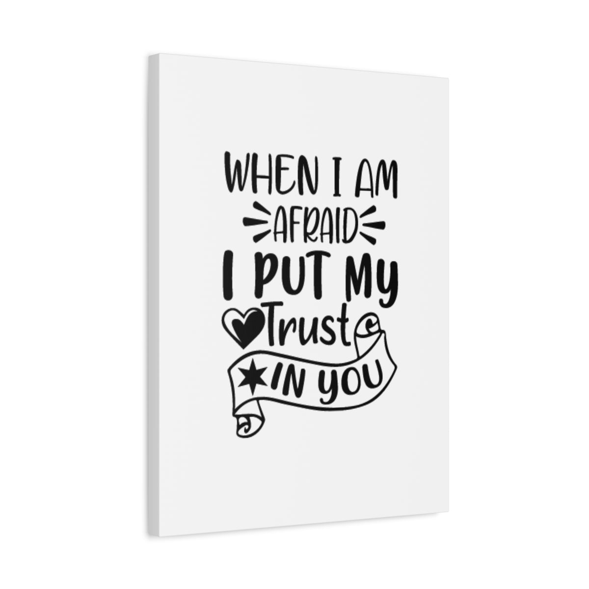 Scripture Canvas I Put My Trust In You Psalms 56:3 Christian Wall Art Bible Verse Print Ready to Hang-Express Your Love Gifts