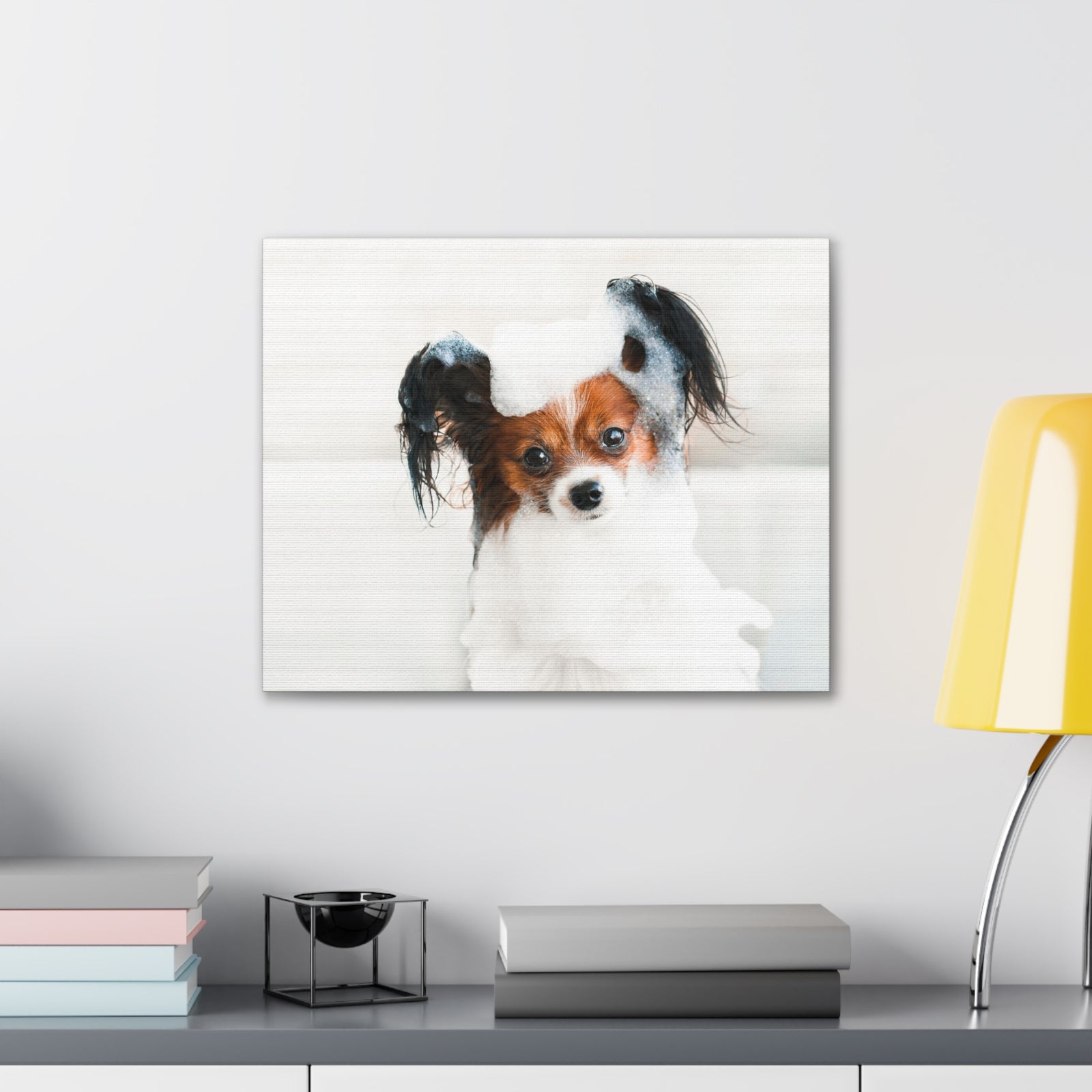 Cute Papillon Bath Canvas Wall Art for Home Decor Ready-to-Hang-Express Your Love Gifts