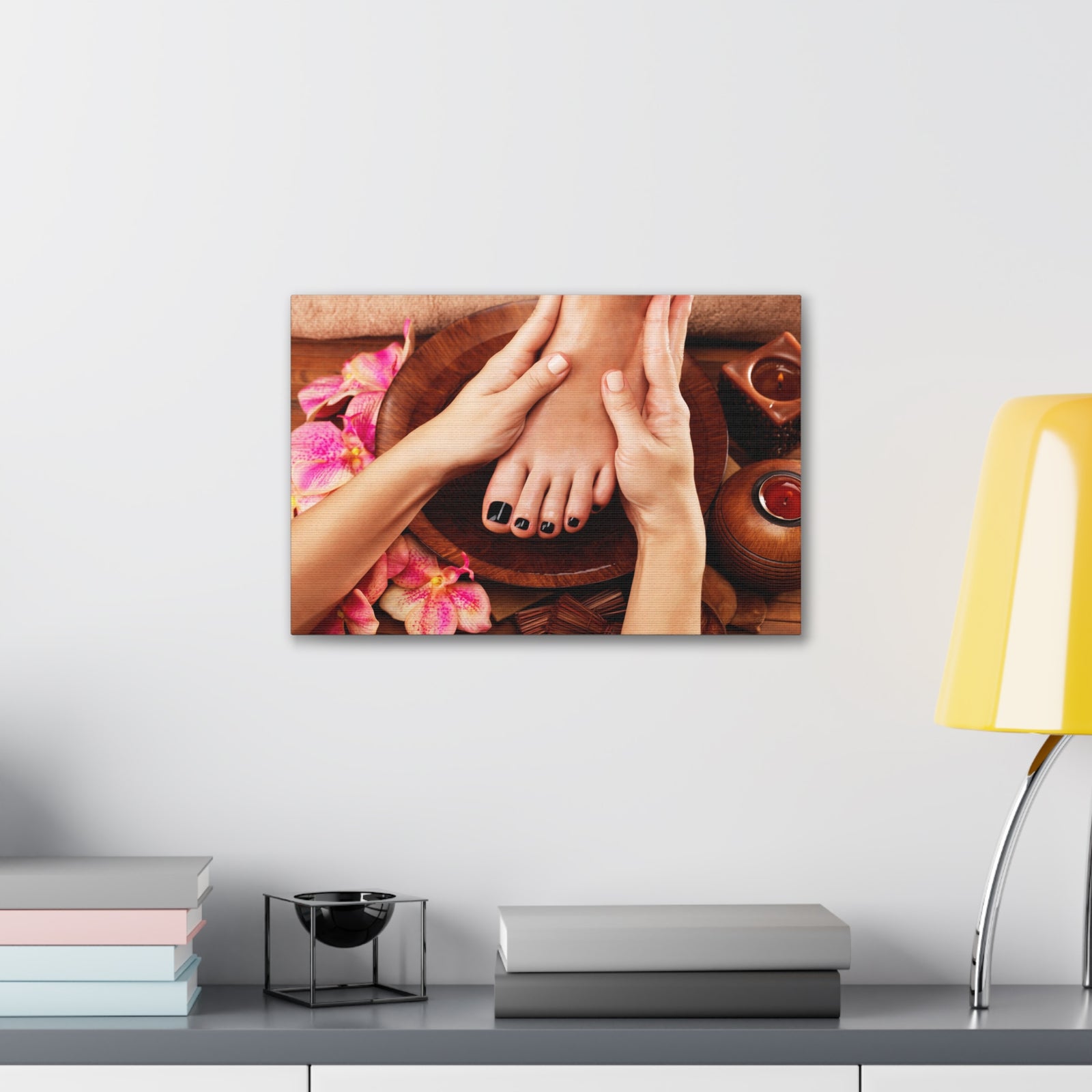 Massage Woman Foot Forest Floral Nature Photography Canvas Wall Art for Home Decor Ready-to-Hang-Express Your Love Gifts