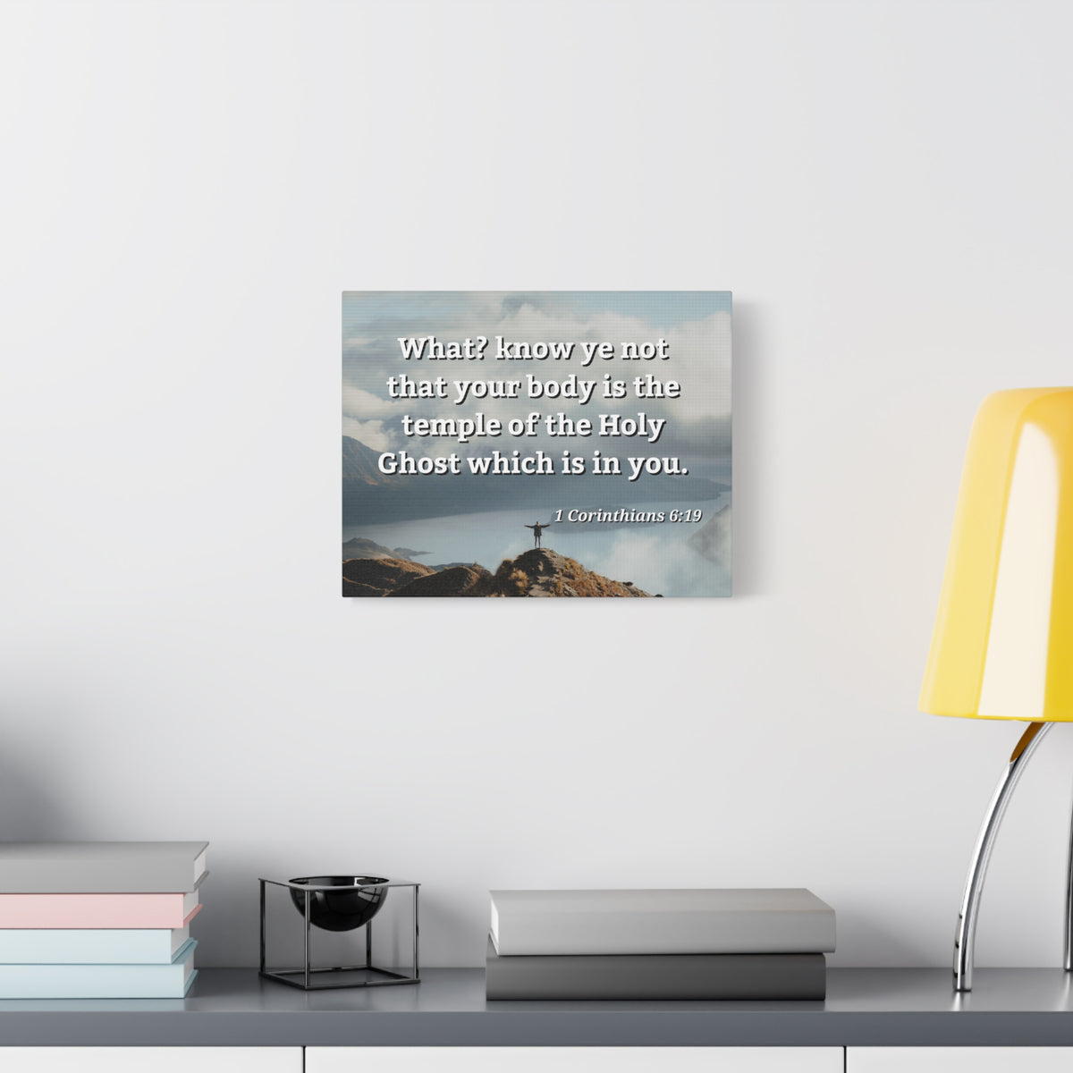 Scripture Walls Holy Ghost 1 Corinthians 6:19 Bible Verse Canvas Christian Wall Art Ready to Hang-Express Your Love Gifts