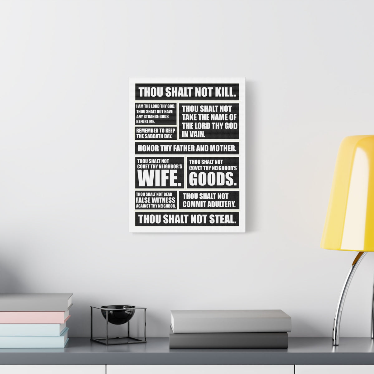 Scripture Walls The Ten Commandments Deuteronomy 4:13 Christian Wall Art Print Ready to Hang-Express Your Love Gifts