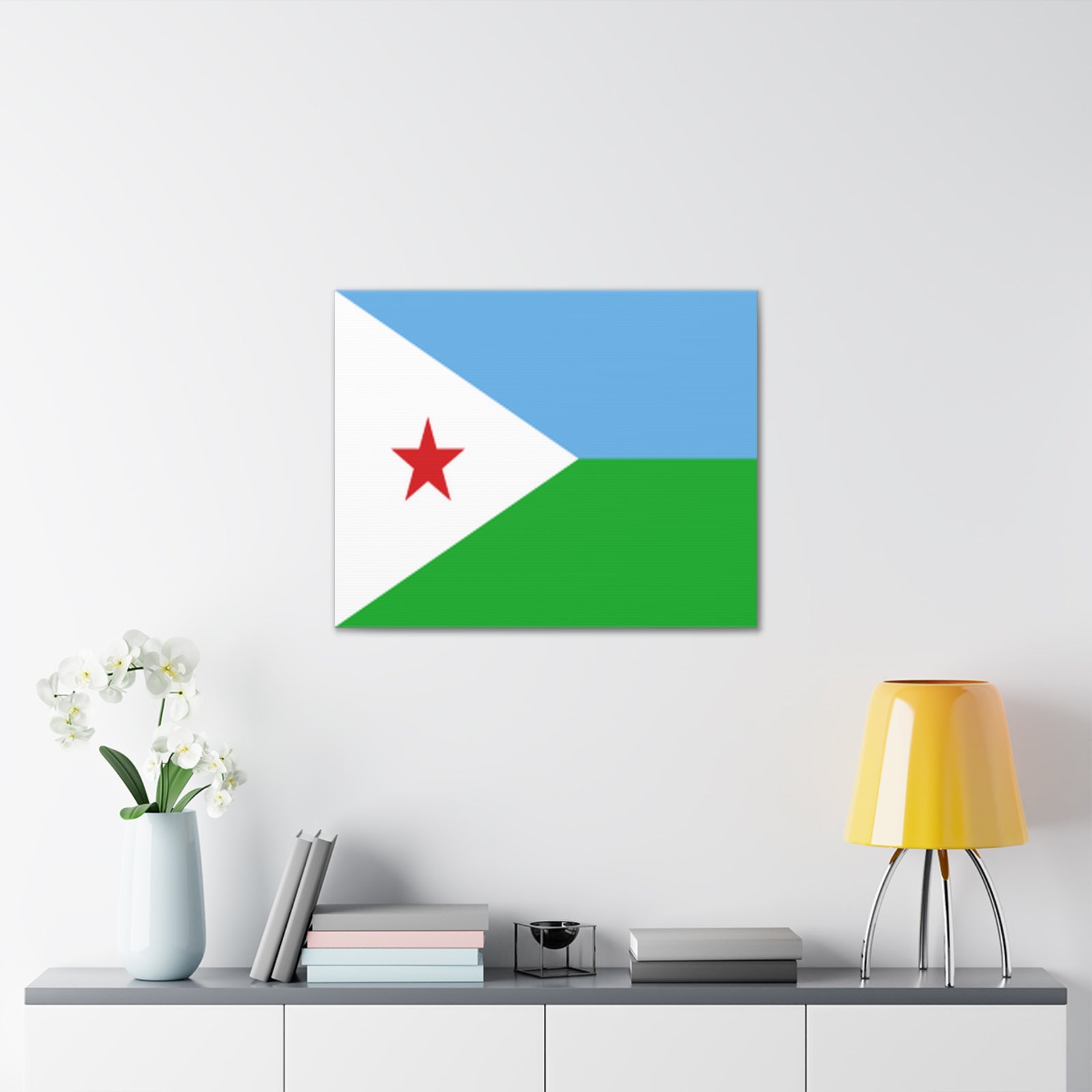 Djibouti Country Flag Canvas Vibrant Wall Art Unframed Home Decor-Express Your Love Gifts