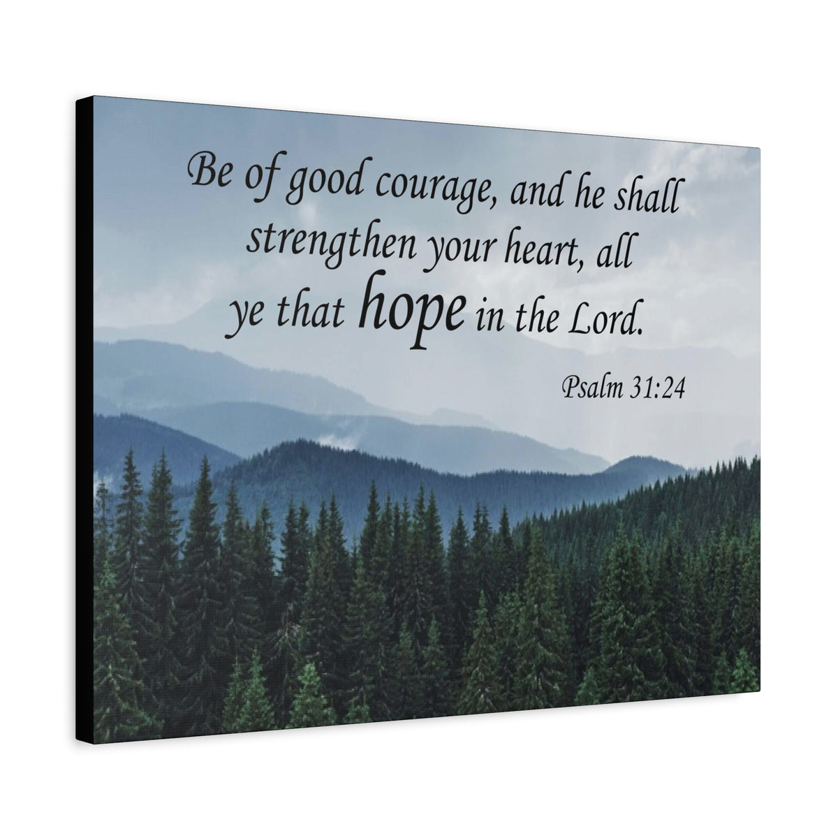 Bible Verse Canvas Be of Good Courage Psalm 31:24 Wall Art Christian Home Decor-Express Your Love Gifts