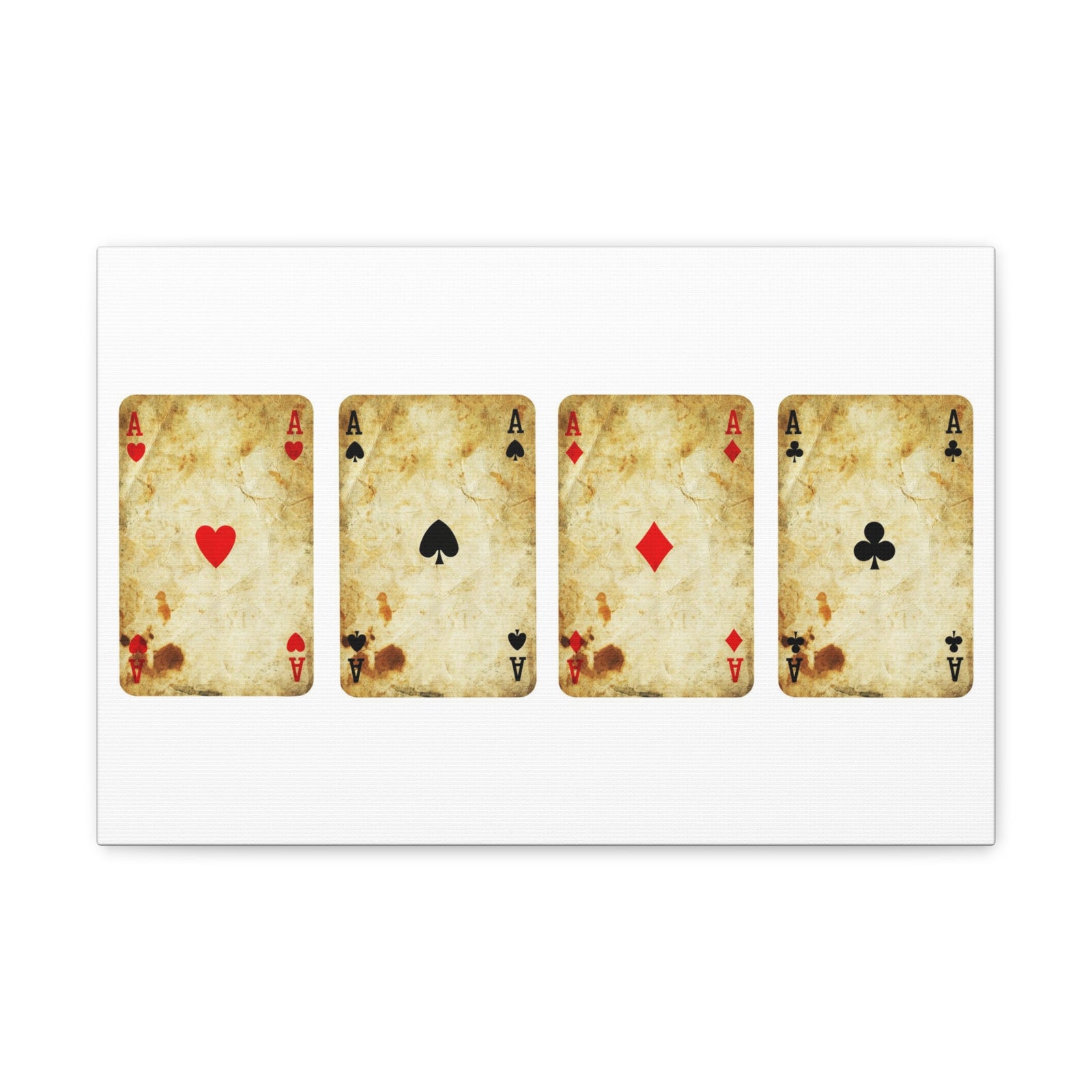 Vintage Playing Card Suit Playing Card Canvas Wall Art for Home Decor Ready-to-Hang-Express Your Love Gifts