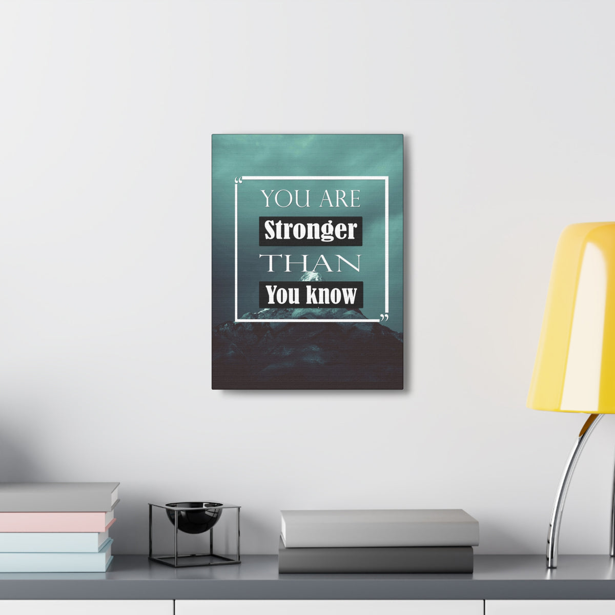 Inspirational Quote Canvas You Are Stronger Than You Know Motivational Print Ready to Hang Artwork-Express Your Love Gifts