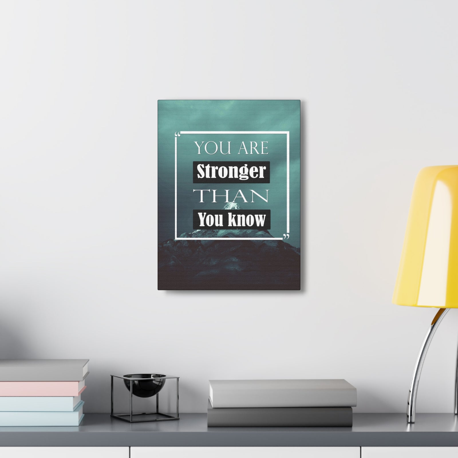 Inspirational Quote Canvas You Are Stronger Than You Know Motivational Print Ready to Hang Artwork-Express Your Love Gifts