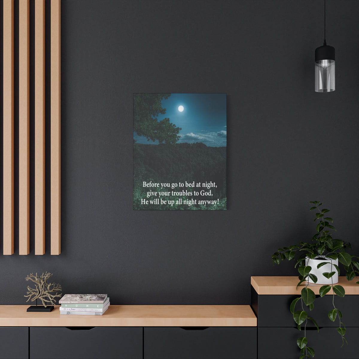 Scripture Walls God Has Your Problems Psalm 55:22 Canvas Bible Verse Christian Wall Art Ready to Hang-Express Your Love Gifts