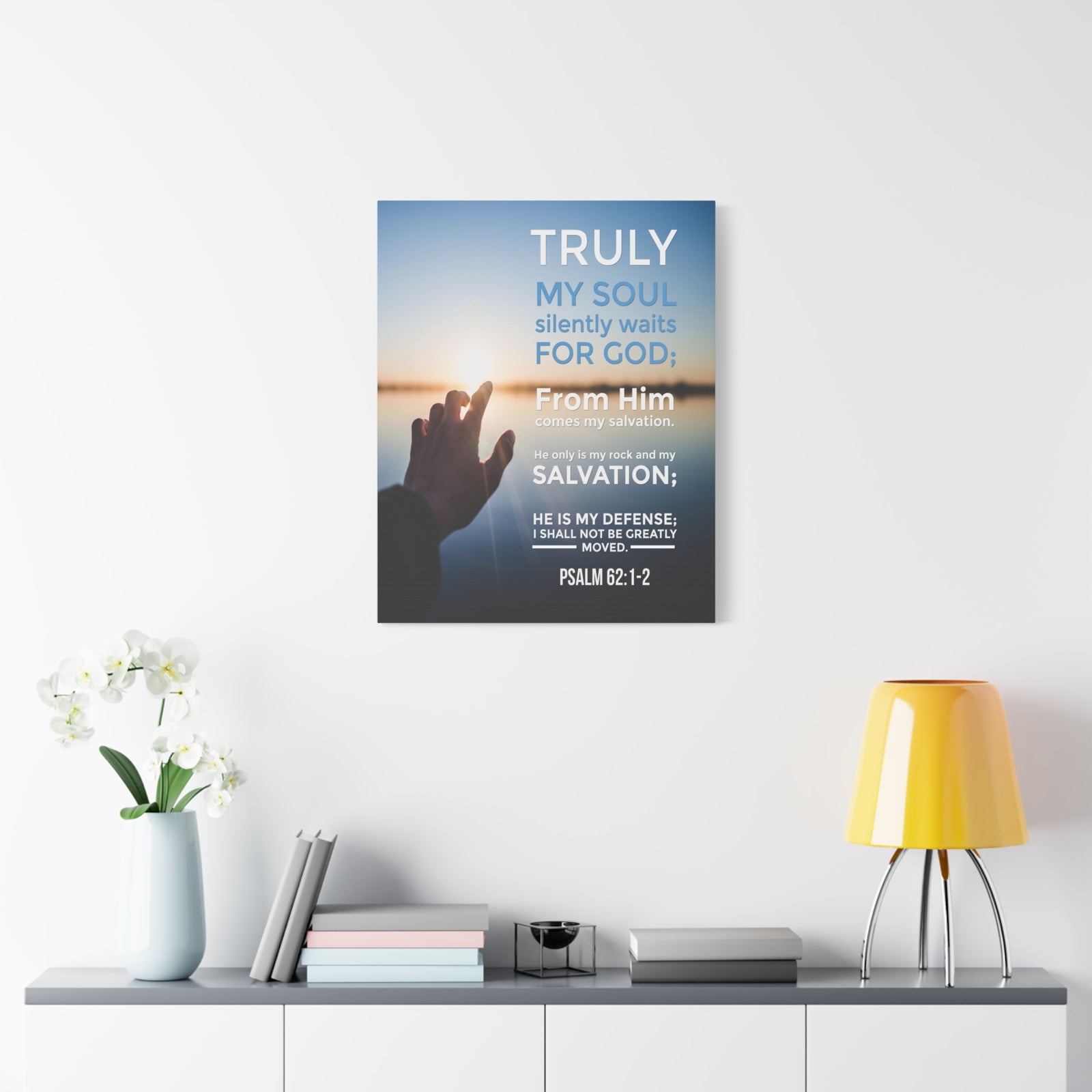 Scripture Walls My Defense Psalm 62:1-2 Christian Wall Art Bible Verse Print Ready to Hang-Express Your Love Gifts