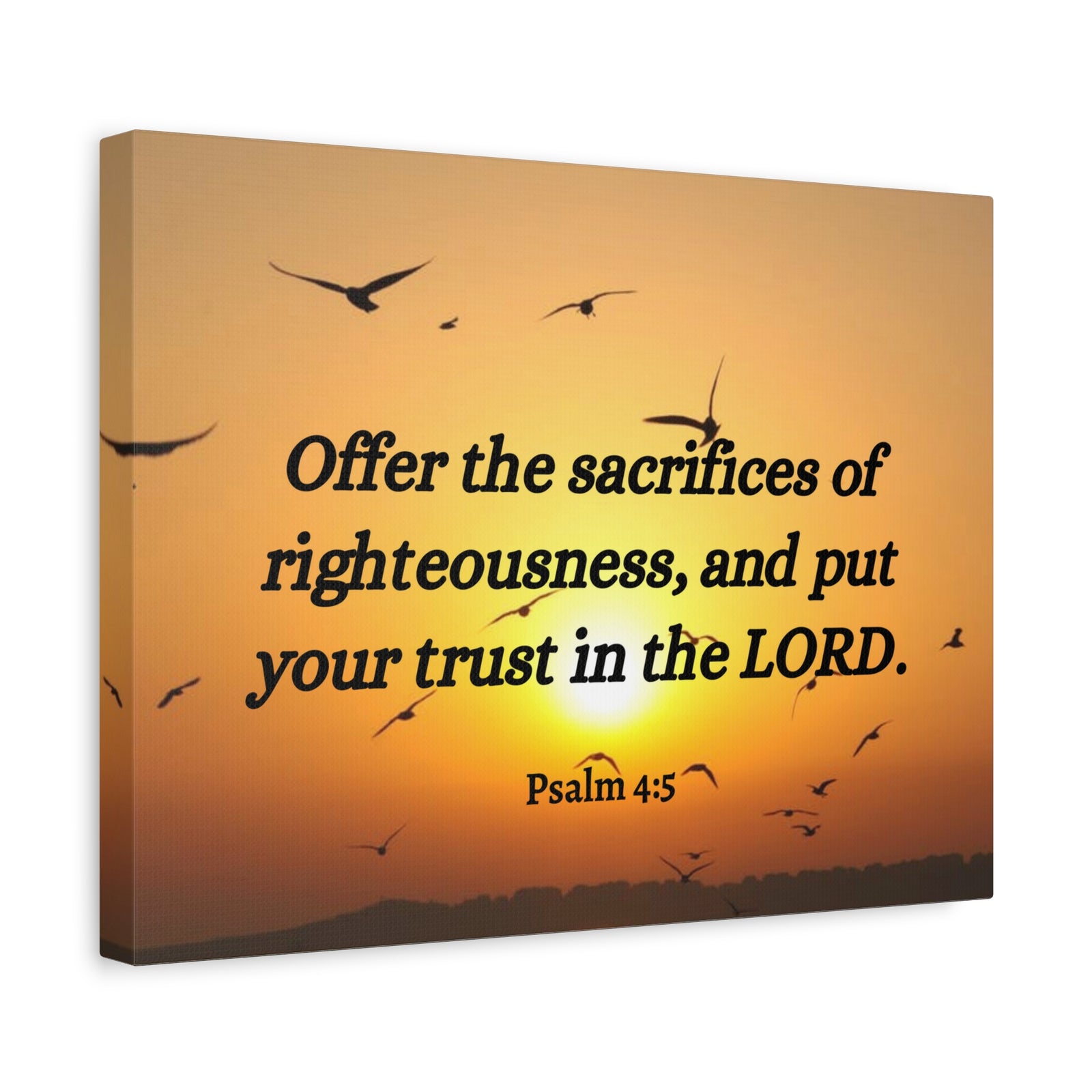 Scripture Walls Sacrifices Of Righteousness Psalm 4:5 Bible Verse Canvas Christian Wall Art Ready to Hang-Express Your Love Gifts