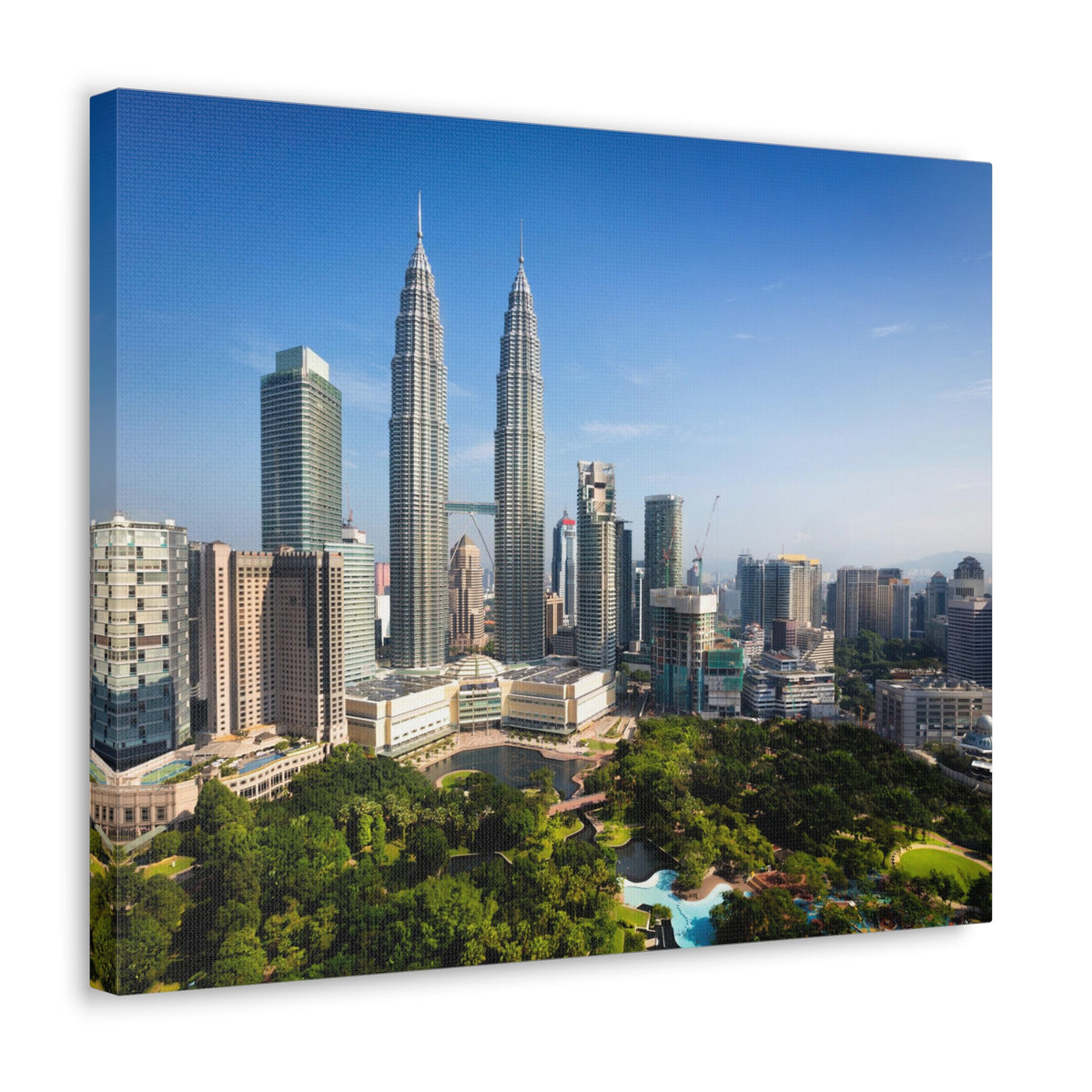 Kuala Lumpur Daytime Skyline Canvas Artwork High-Quality Breathtaking Stunning Cityscape for Home Decor Ready to Hang-Express Your Love Gifts