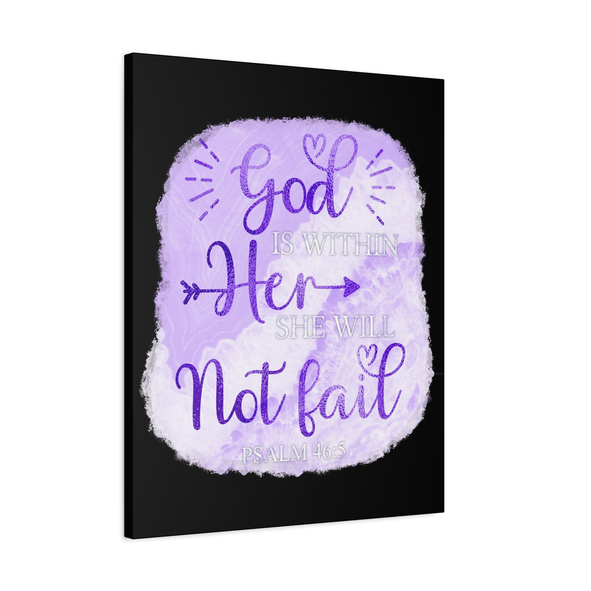 Scripture Walls Psalm 46:5 God is Within Her Bible Verse Canvas Christian Wall Art Ready to Hang Unframed-Express Your Love Gifts