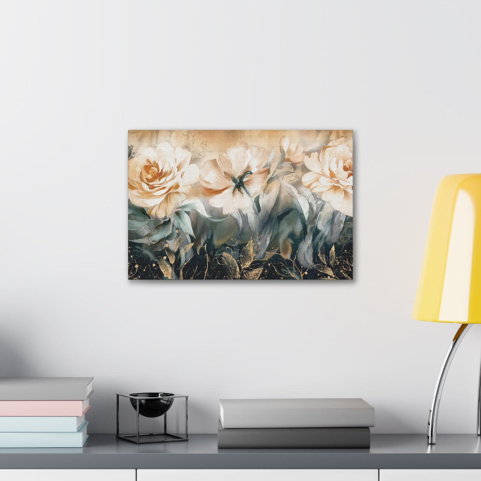 Oil Painting With Flower Rose Peonies Flower Canvas Wall Art for Home Decor Ready-to-Hang-Express Your Love Gifts