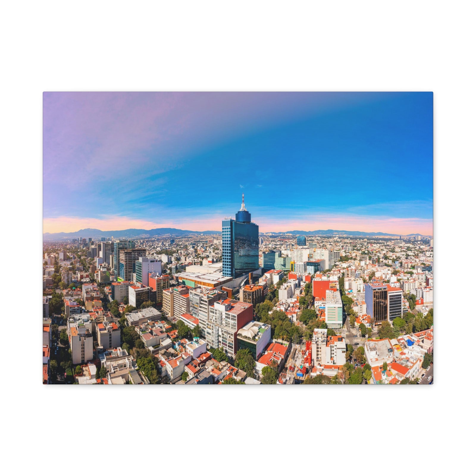 Mexico City Daytime Skyline Canvas Artwork High-Quality Breathtaking Stunning Cityscape for Home Decor Ready to Hang-Express Your Love Gifts