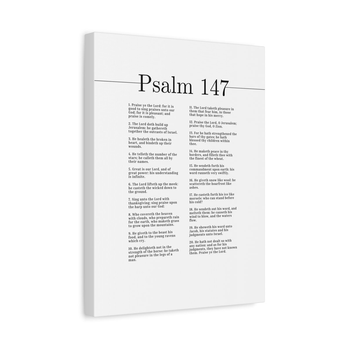 Scripture Canvas He Healeth The Broken Psalm 147 Christian Wall Art Bible Verse Print Ready to Hang-Express Your Love Gifts