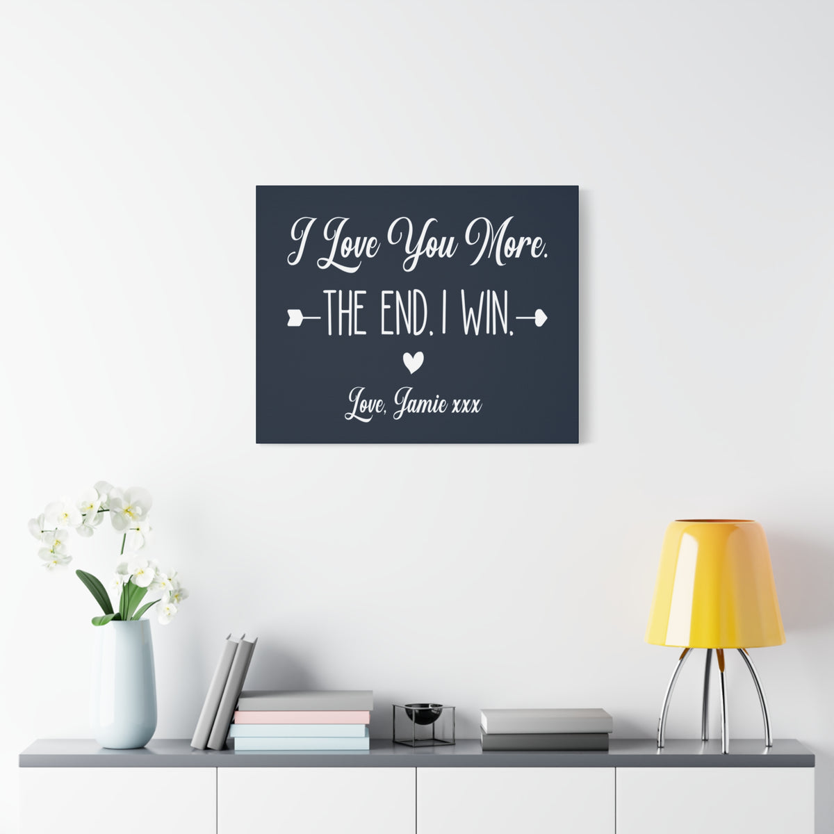 Love You More Canvas Wall Art - Heartfelt Gift for Couples-Express Your Love Gifts