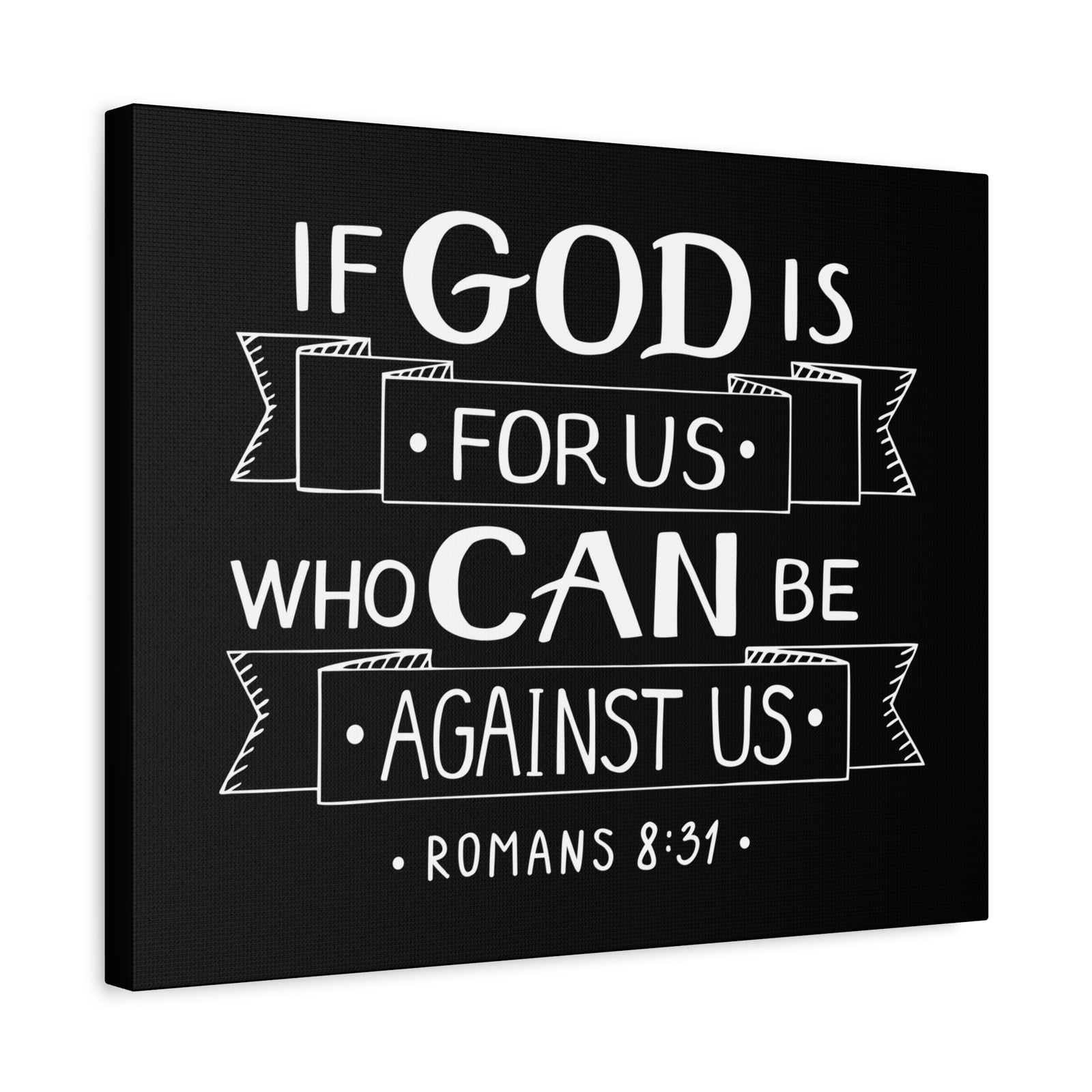 Scripture Canvas God For Us Matthew 6:33 Christian Wall Art Bible Verse Print Ready to Hang-Express Your Love Gifts
