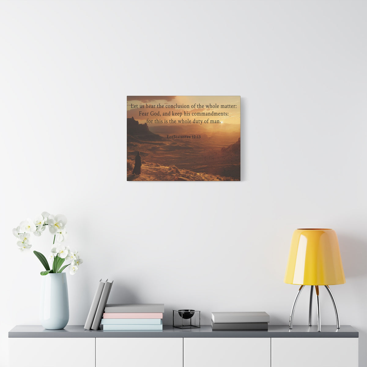 Scripture Walls Ecclesiastes 12:13 Bible Verse Canvas Christian Wall Art Ready to Hang Unframed-Express Your Love Gifts