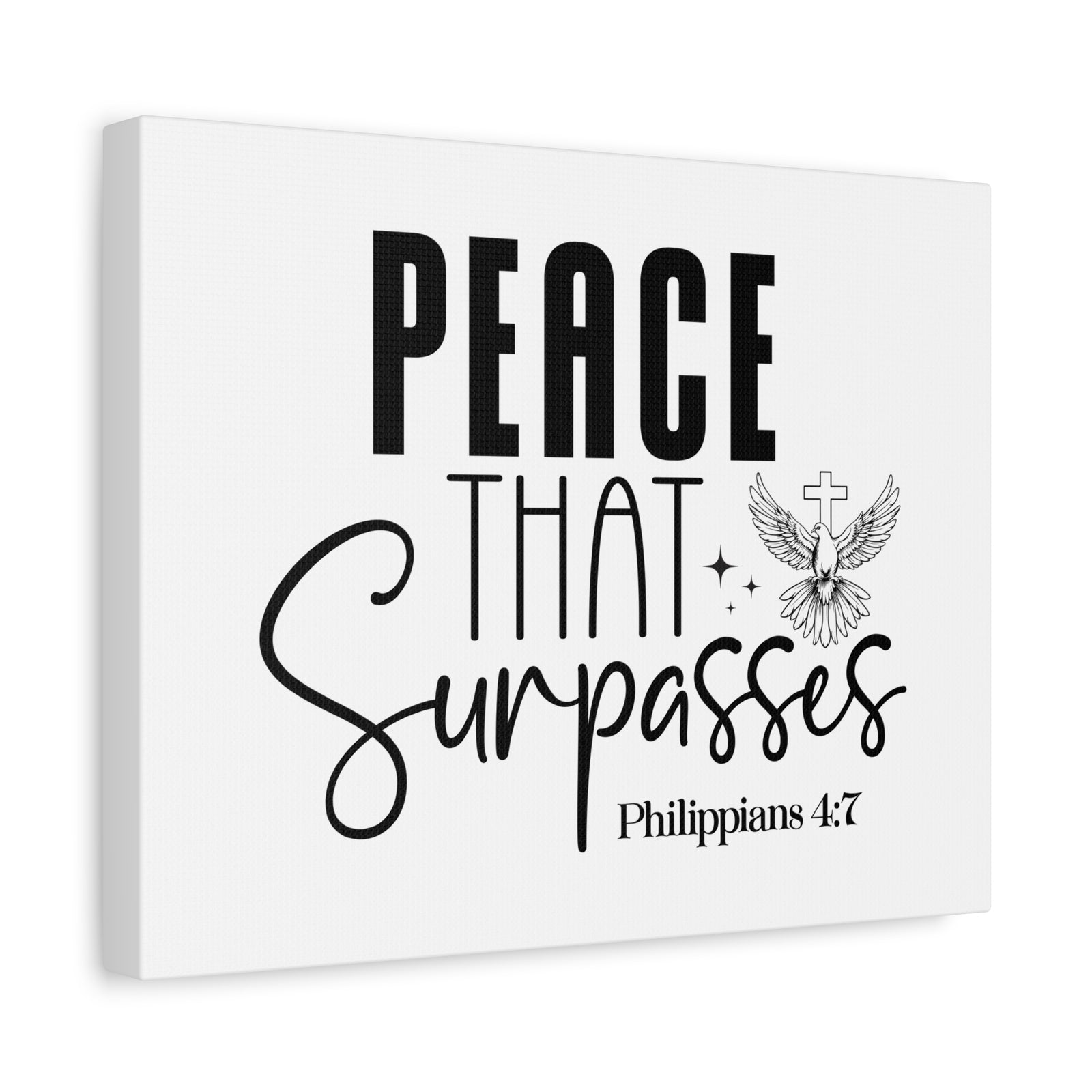 Scripture Walls Philippians 4:7 Peace That Surpasses Rubies Bible Verse Canvas Christian Wall Art Ready to Hang Unframed-Express Your Love Gifts