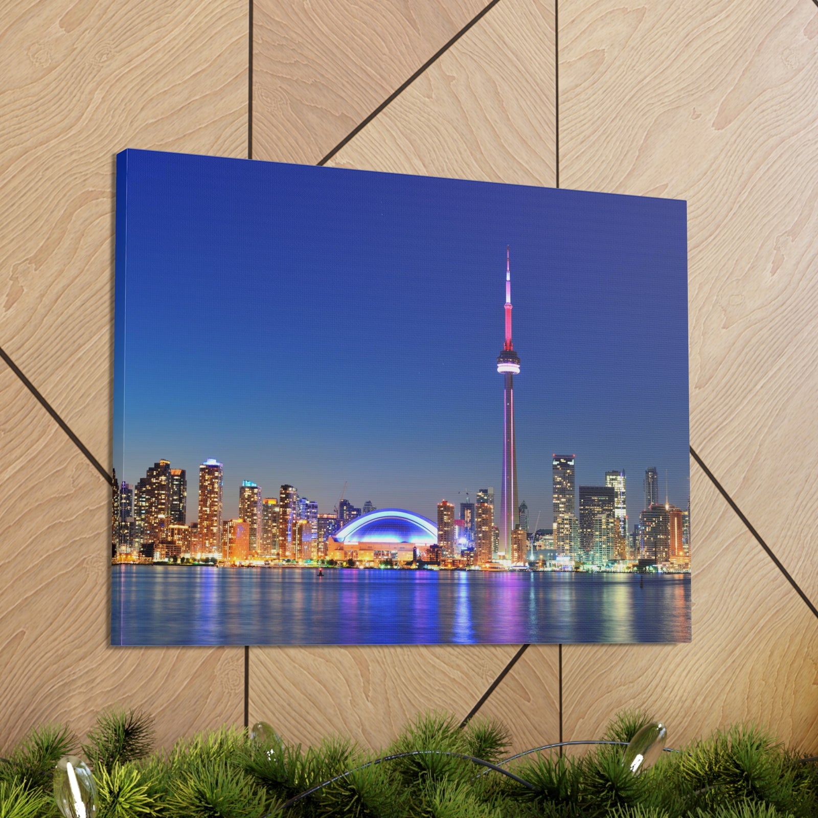 Toronto Night Skyline Canvas Artwork High-Quality Breathtaking Stunning Cityscape for Home Decor Ready to Hang-Express Your Love Gifts