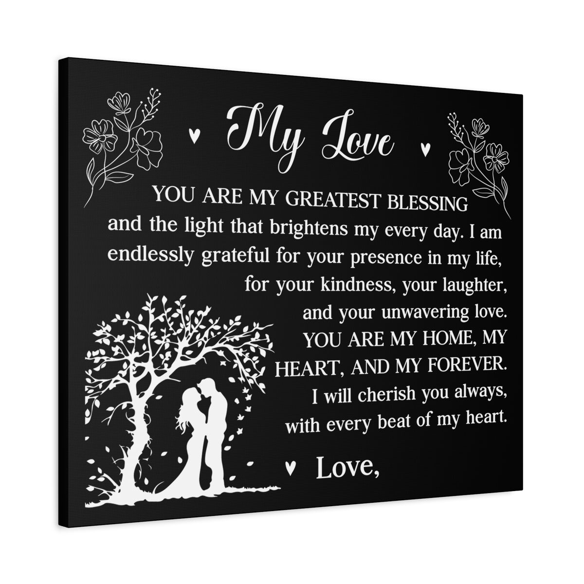 Personalized You Are My Greatest Blessing Romantic Inspirational Print Ready to Hang Artwork Unframed-Express Your Love Gifts