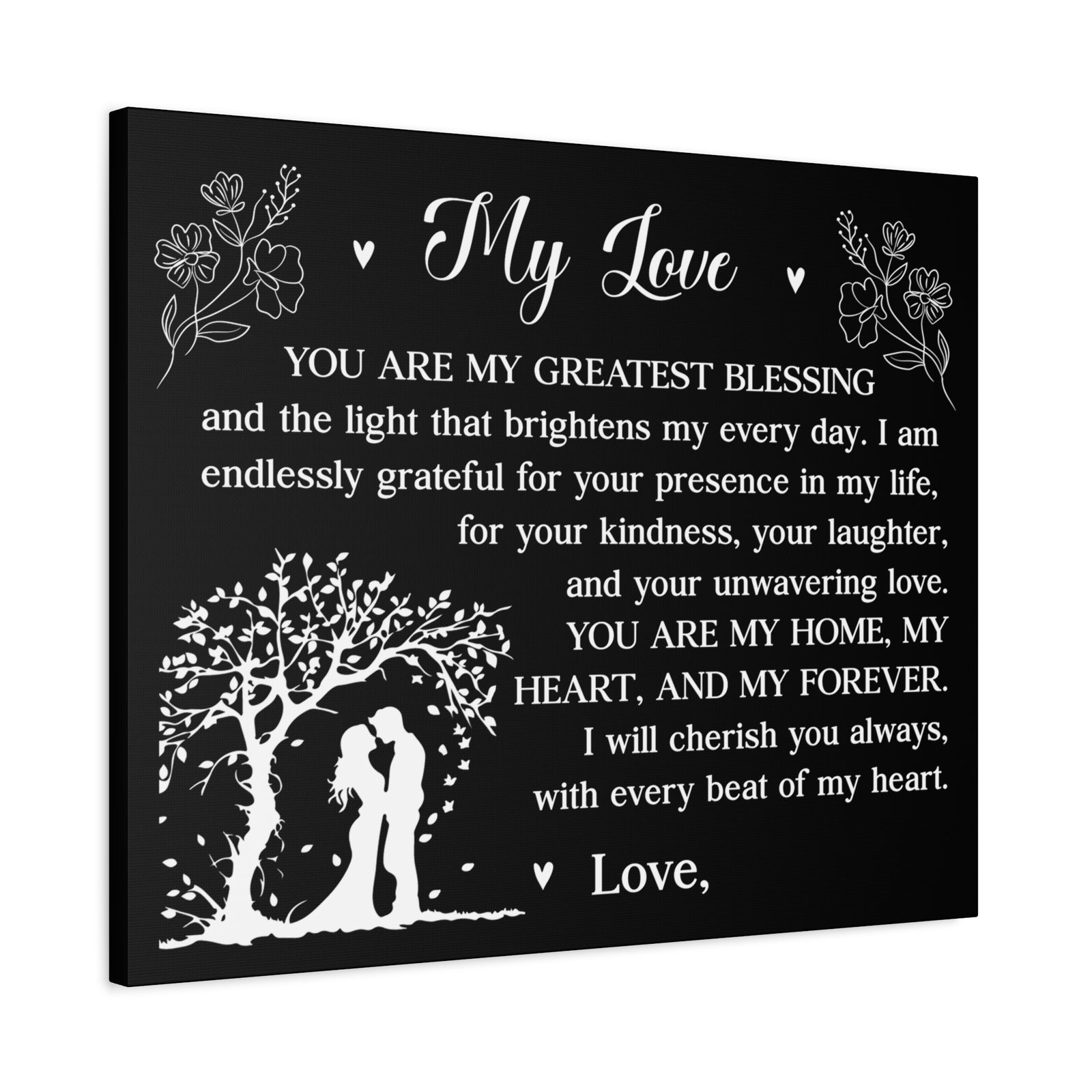Personalized You Are My Greatest Blessing Romantic Inspirational Print Ready to Hang Artwork Unframed-Express Your Love Gifts
