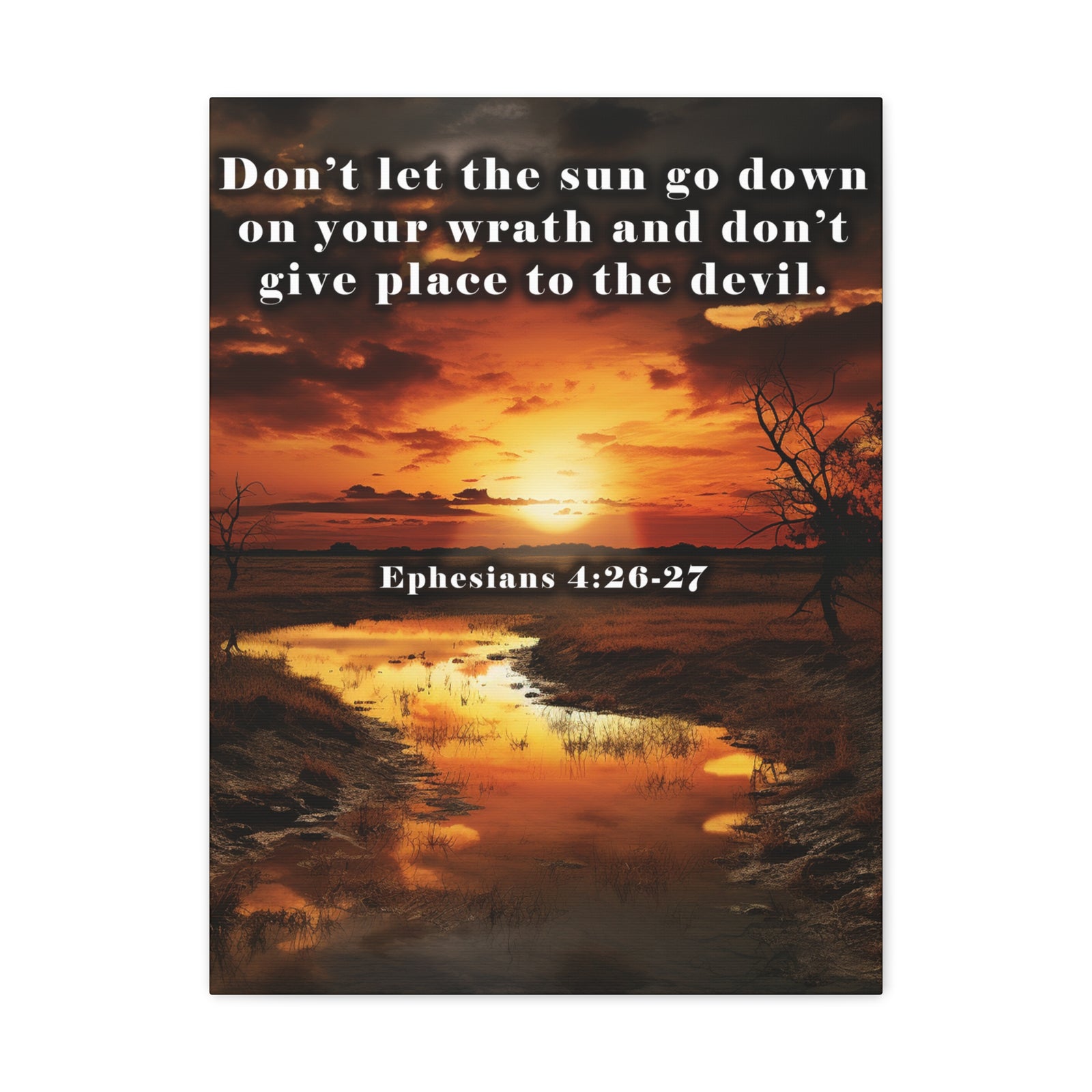 Scripture Walls Be Ye Angry Ephesians 4:26-27 Christian Wall Art Print Ready to Hang Unframed-Express Your Love Gifts
