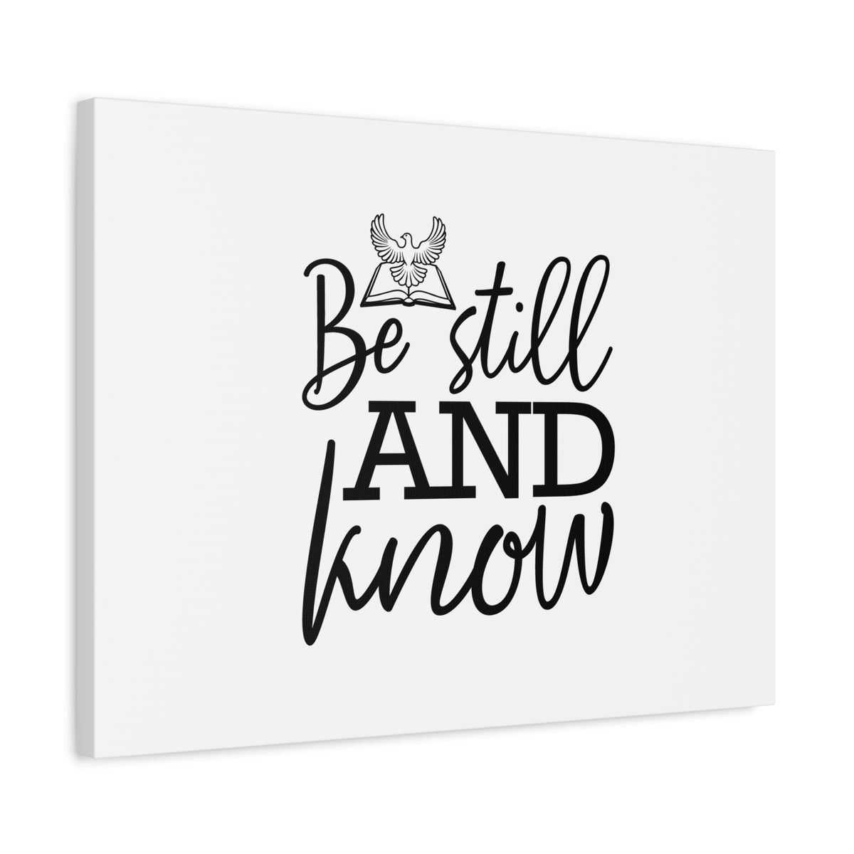 Scripture Canvas Be Still And Know Psalm 46:10 Christian Wall Art Bible Verse Print Ready to Hang-Express Your Love Gifts