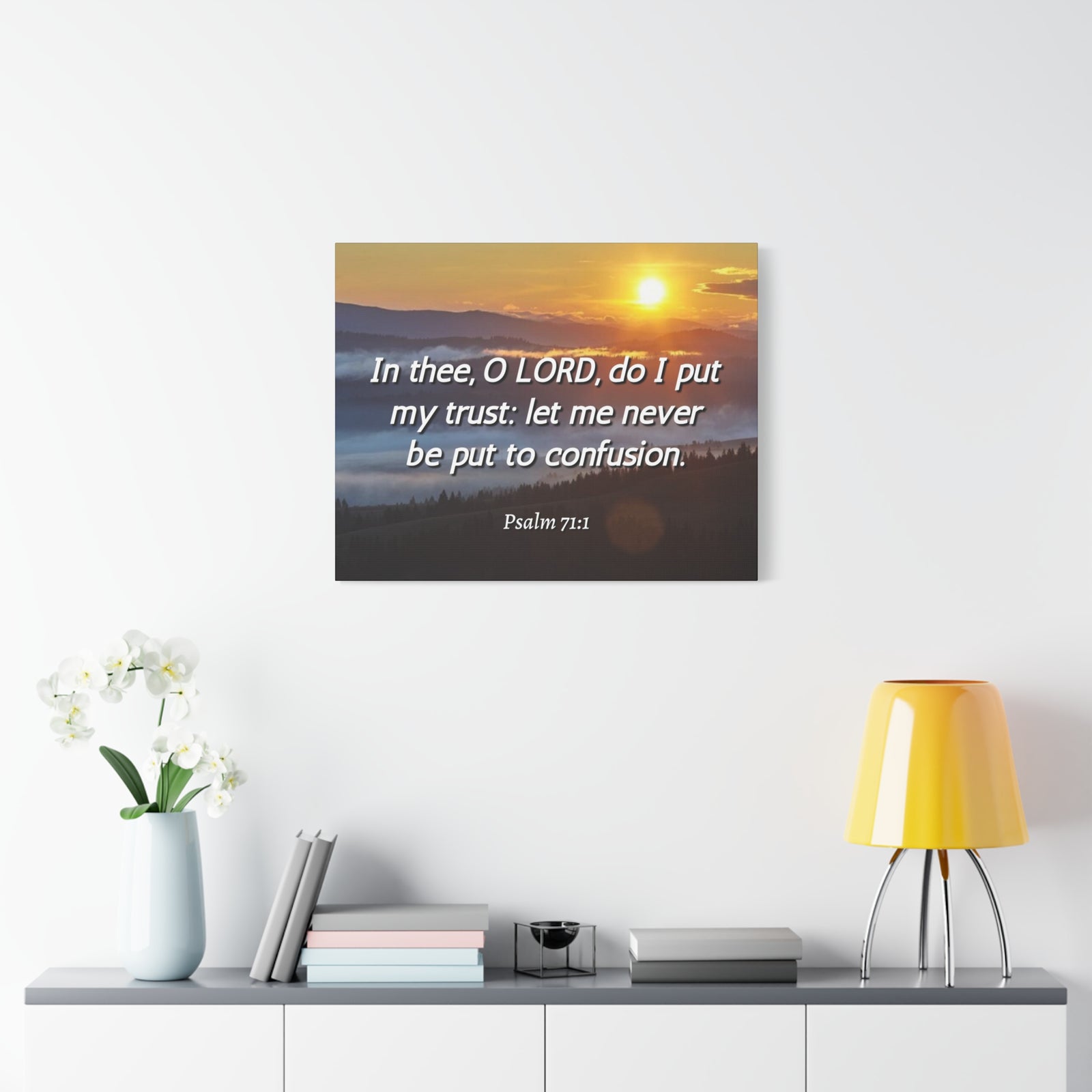 Scripture Canvas Confusion Psalm 71:1 Christian Wall Art Bible Verse Print Ready to Hang-Express Your Love Gifts