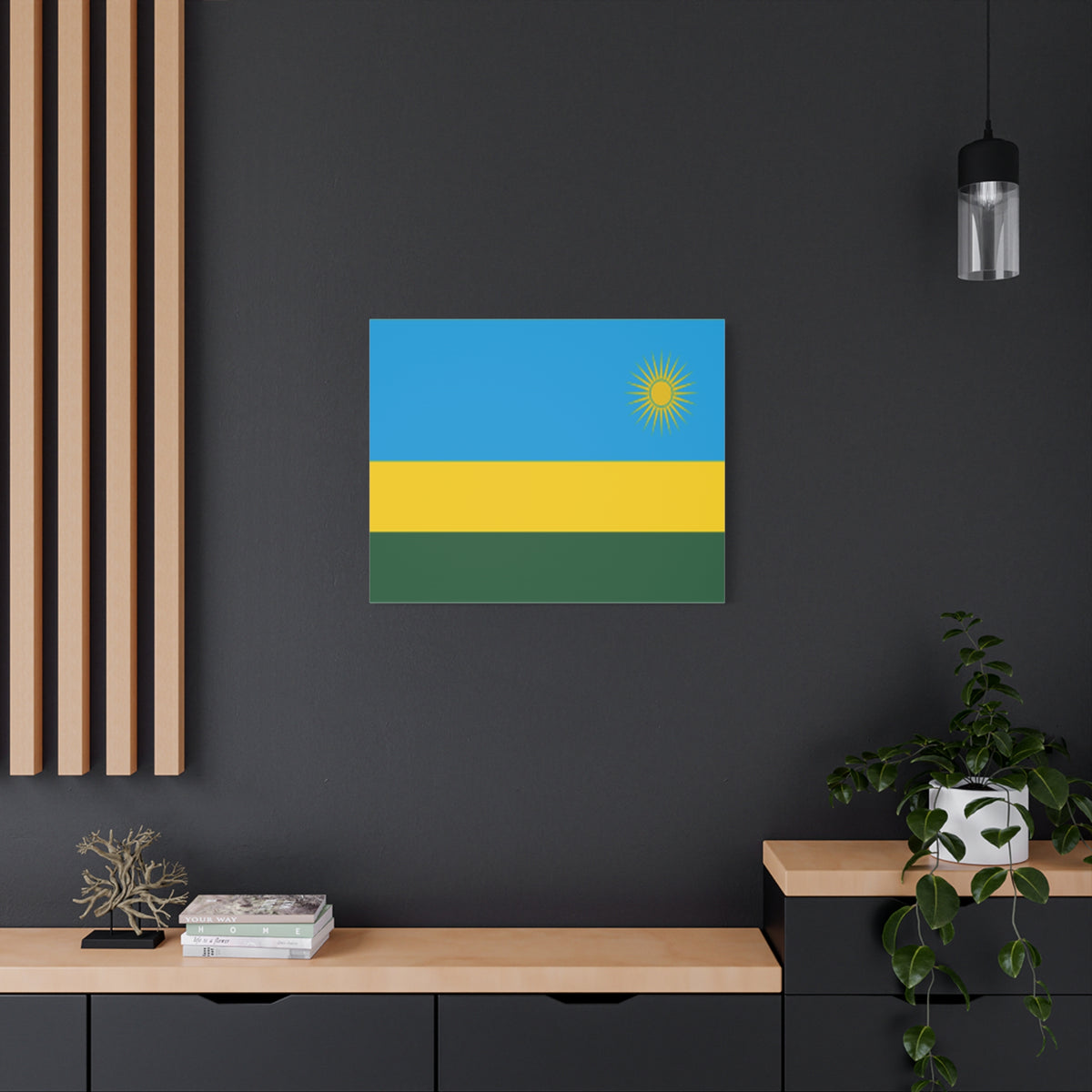Rwanda Country Flag Canvas Vibrant Wall Art Unframed Home Decor-Express Your Love Gifts