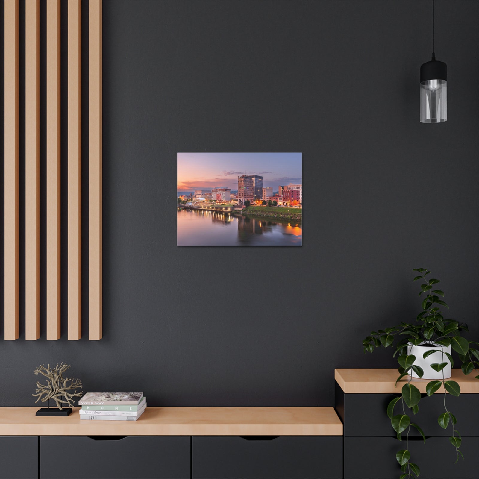 Charleston Night Skyline Canvas Artwork High-Quality Breathtaking Stunning Cityscape for Home Decor Ready to Hang-Express Your Love Gifts