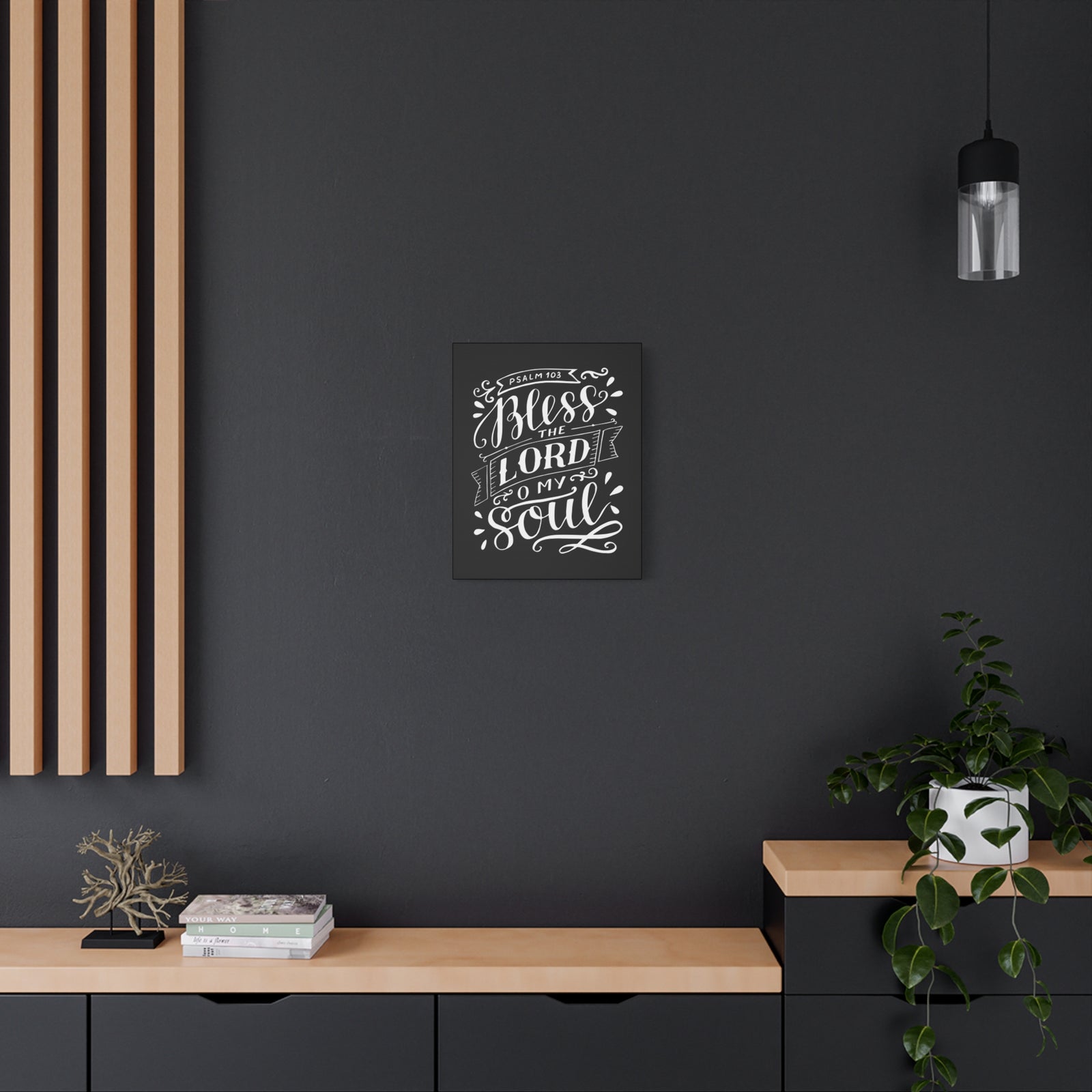 Scripture Canvas Bless The Lord Psalm 103 Christian Wall Art Bible Verse Print Ready To Hang-Express Your Love Gifts