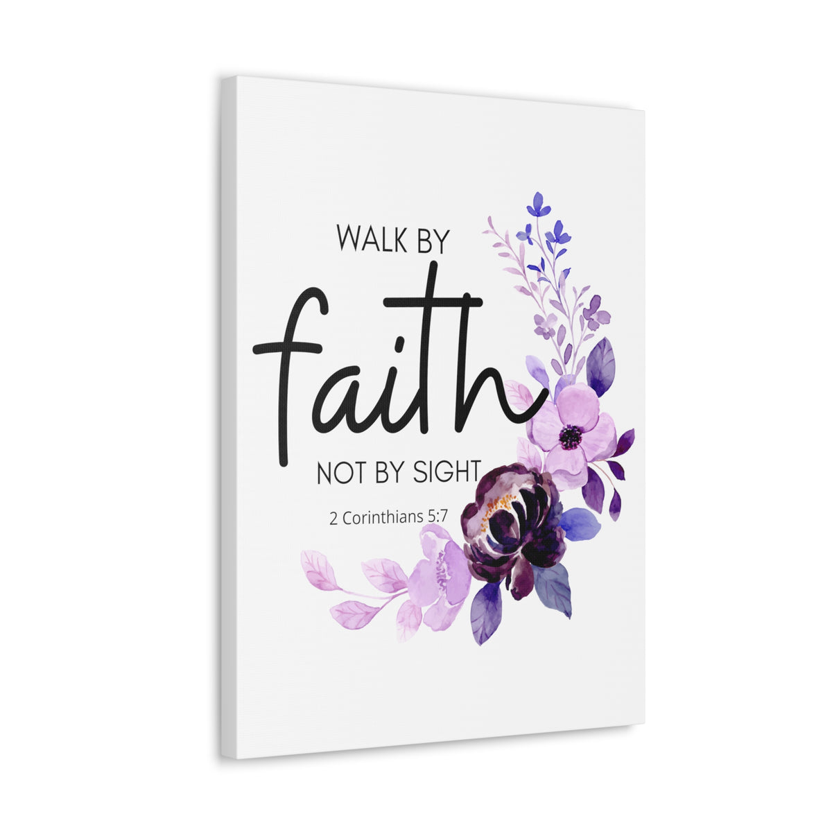 Scripture Walls 2 Corinthians 5:7 Walk by Faith Bible Verse Canvas Christian Wall Art Ready to Hang Unframed-Express Your Love Gifts