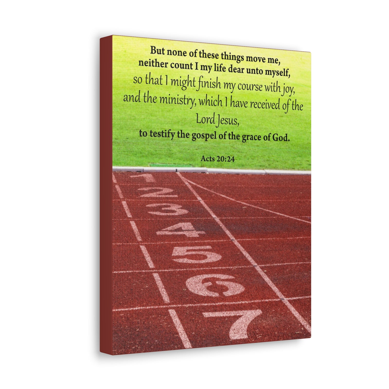Bible Verse Canvas Testify the Gospel Acts 20:24 Christian Home Decor Scripture Art-Express Your Love Gifts
